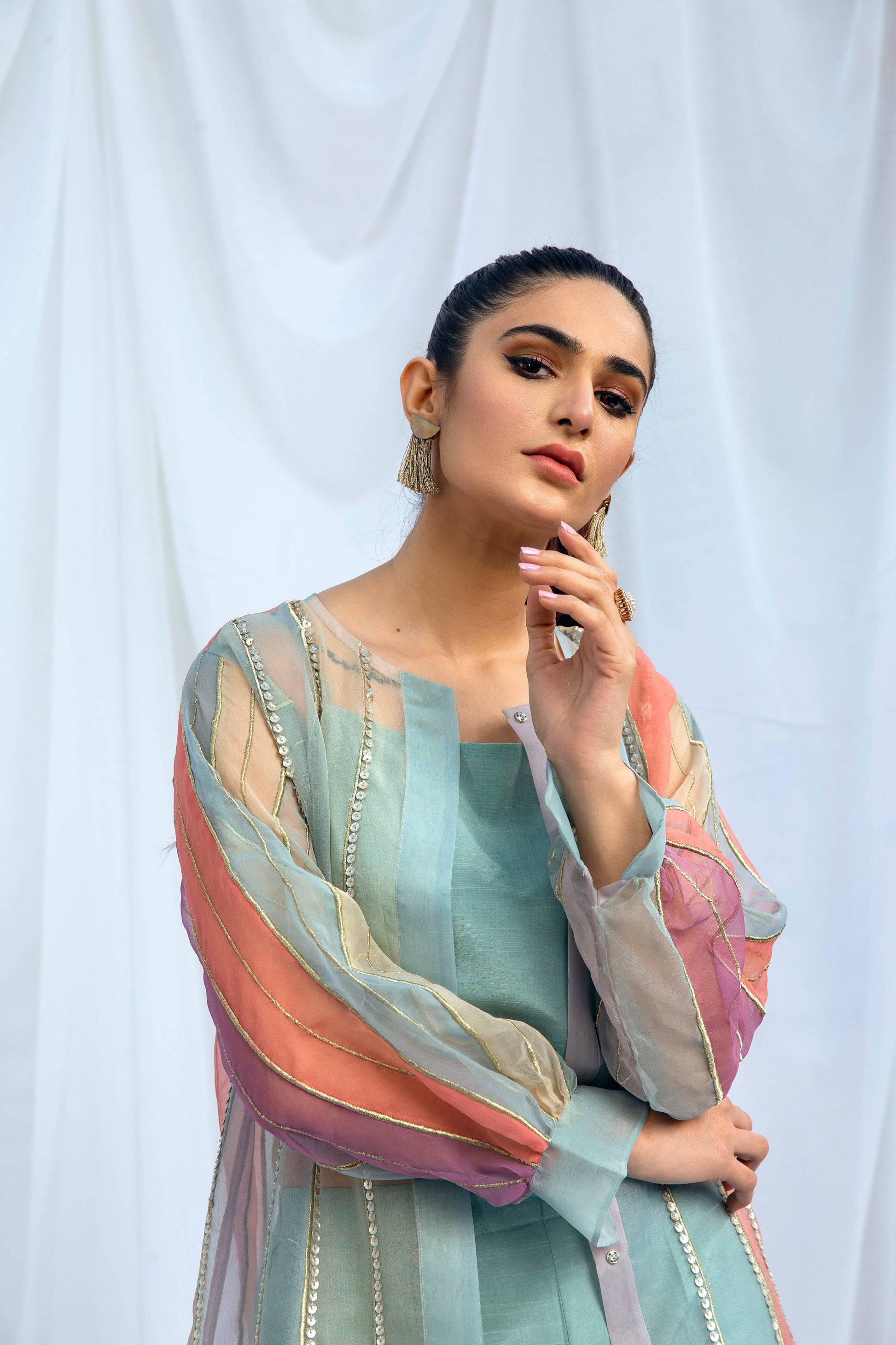 Hana | Viridity Ready to Wear | Island Teal -VRT-009 by Maria Faisal - Registered Vendor of : Hana - type : Ladies Clothes - 100% original wedding dresses