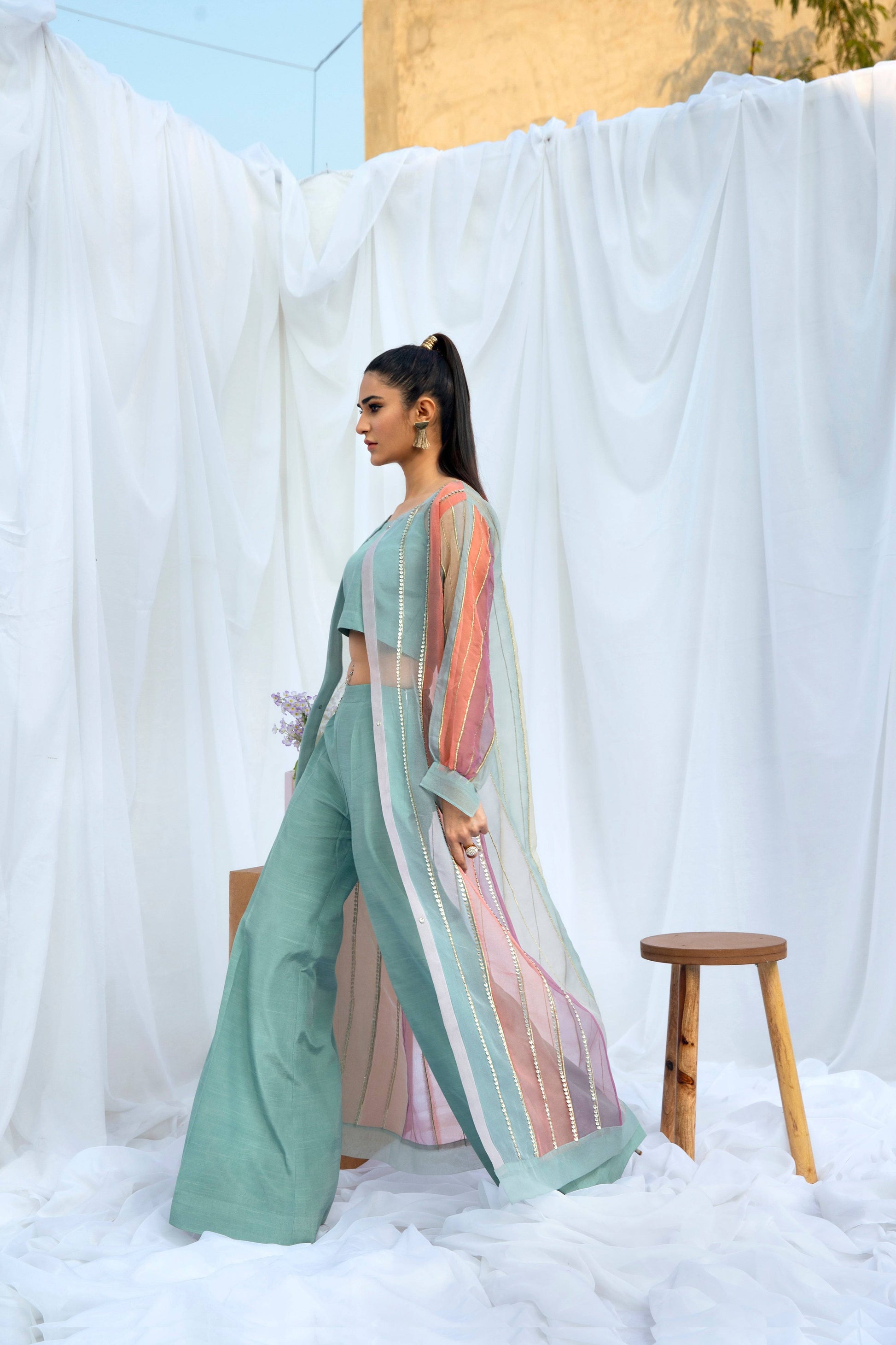 Hana | Viridity Ready to Wear | Island Teal -VRT-009 by Maria Faisal - Registered Vendor of : Hana - type : Ladies Clothes - 100% original wedding dresses
