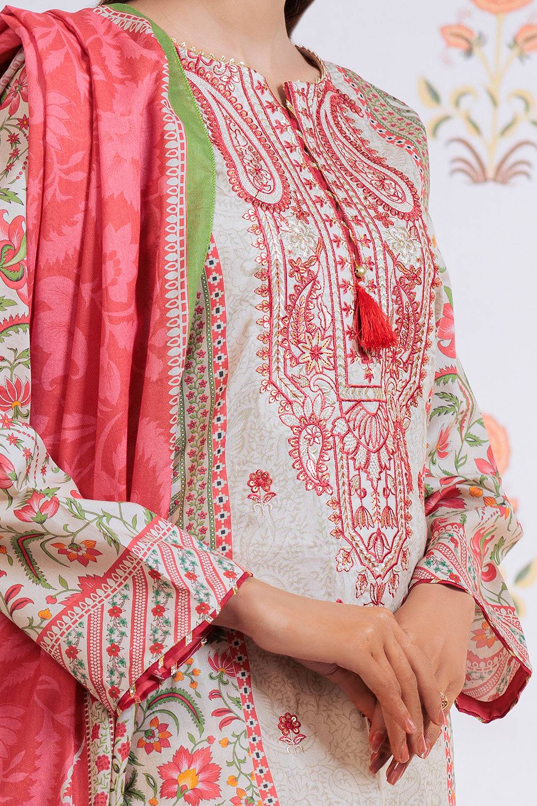 Zellbury | Summer Pret | Embroidered Kurta Dupatta - 1895 by Maria Faisal - Registered Vendor of : Zellbury Women - type : Essential Pret - 100% original wedding dresses