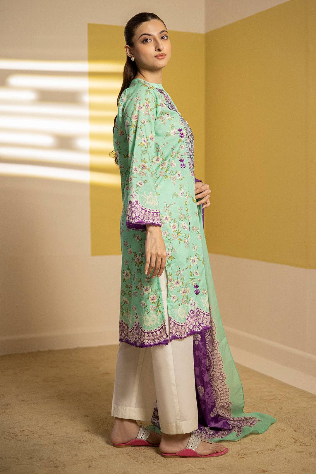 Zellbury | Summer Pret | Embroidered Kurta Dupatta - 1903 by Maria Faisal - Registered Vendor of : Zellbury Women - type : Essential Pret - 100% original wedding dresses