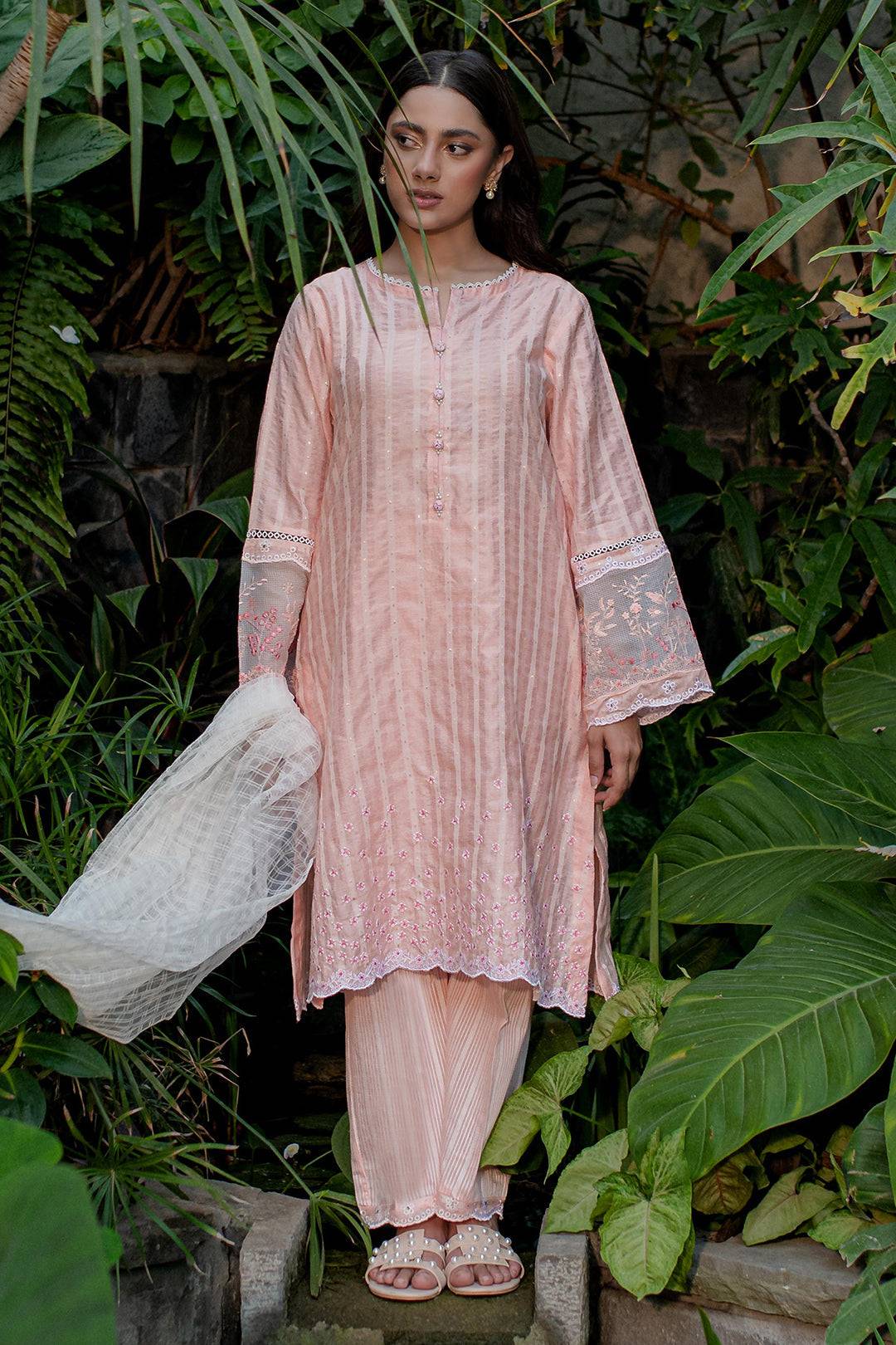 Zellbury | Summer Pret | Embroidered Kurta Dupatta Trouser - 2001 by Maria Faisal - Registered Vendor of : Zellbury Women - type : Signature Pret - 100% original wedding dresses