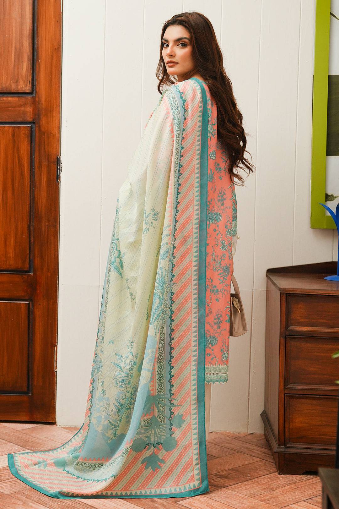 Zellbury | Unstitched 2 Piece Cambric | Embroidered Shirt Dupatta - 0106 by Maria Faisal - Registered Vendor of : Zellbury Women - type : Essential Unstitched - 100% original wedding dresses