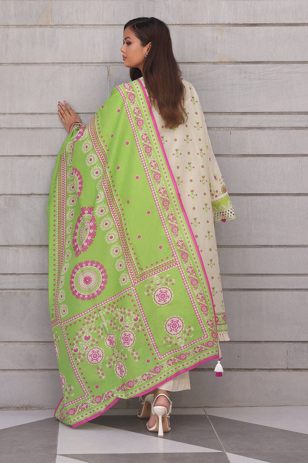Zellbury | Unstitched 2 Piece Cambric | Embroidered Shirt Dupatta - 0111 by Maria Faisal - Registered Vendor of : Zellbury Women - type : Essential Unstitched - 100% original wedding dresses