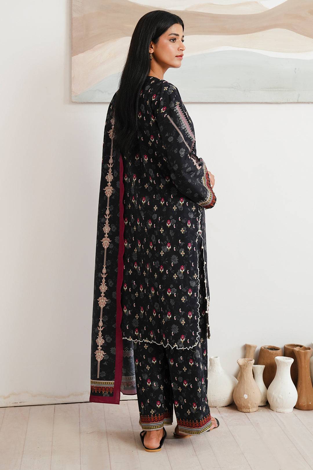 Zellbury | Unstitched 3 Piece Cambric | Embroidered Shirt Shalwar Dupatta - 0063 by Maria Faisal - Registered Vendor of : Zellbury Women - type : Essential Unstitched - 100% original wedding dresses