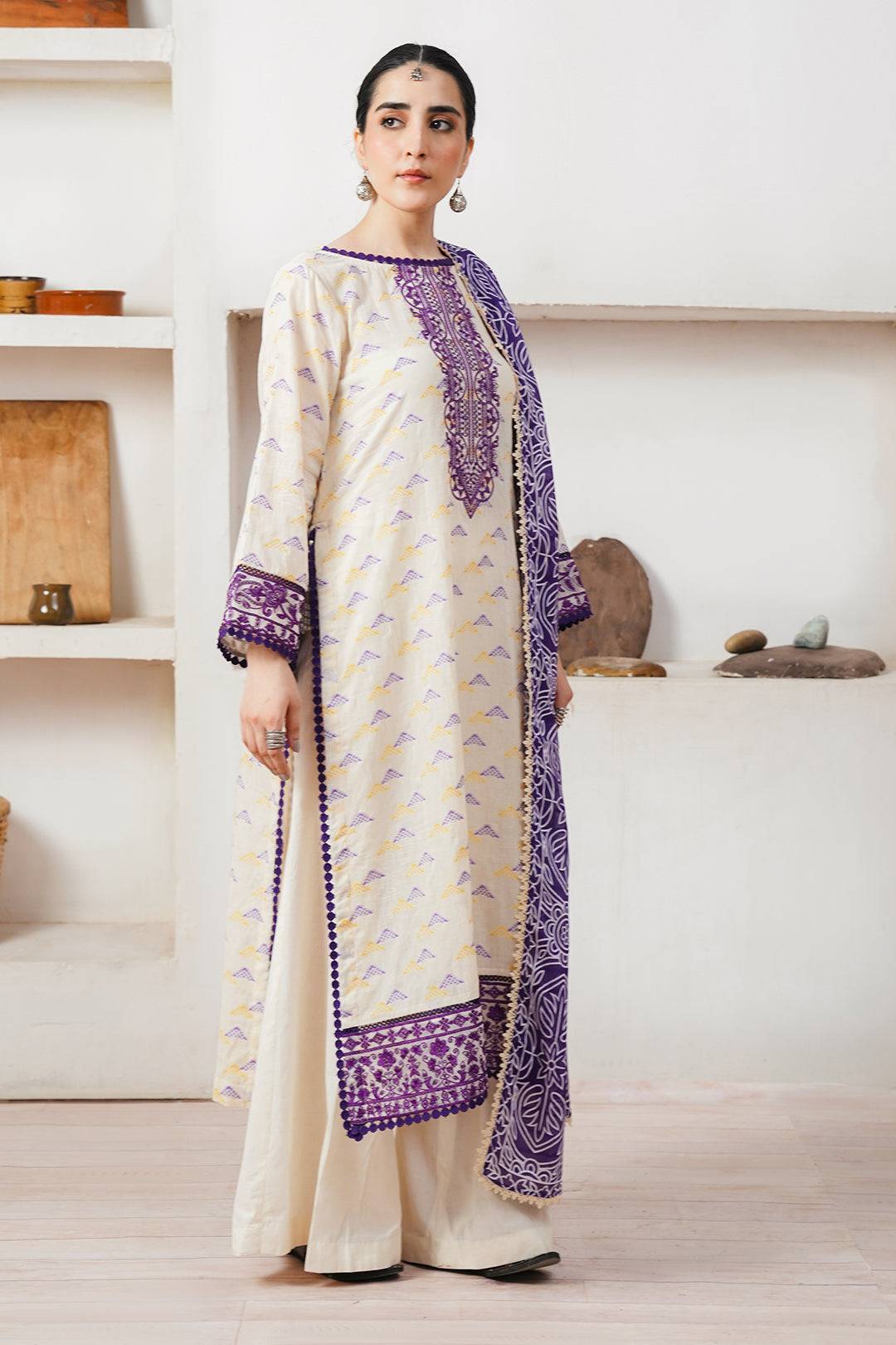 Zellbury | Unstitched 3 Piece Jacquard | Embroidered Shirt Shalwar Dupatta - 0086 by Maria Faisal - Registered Vendor of : Zellbury Women - type : Signature Unstitched - 100% original wedding dresses