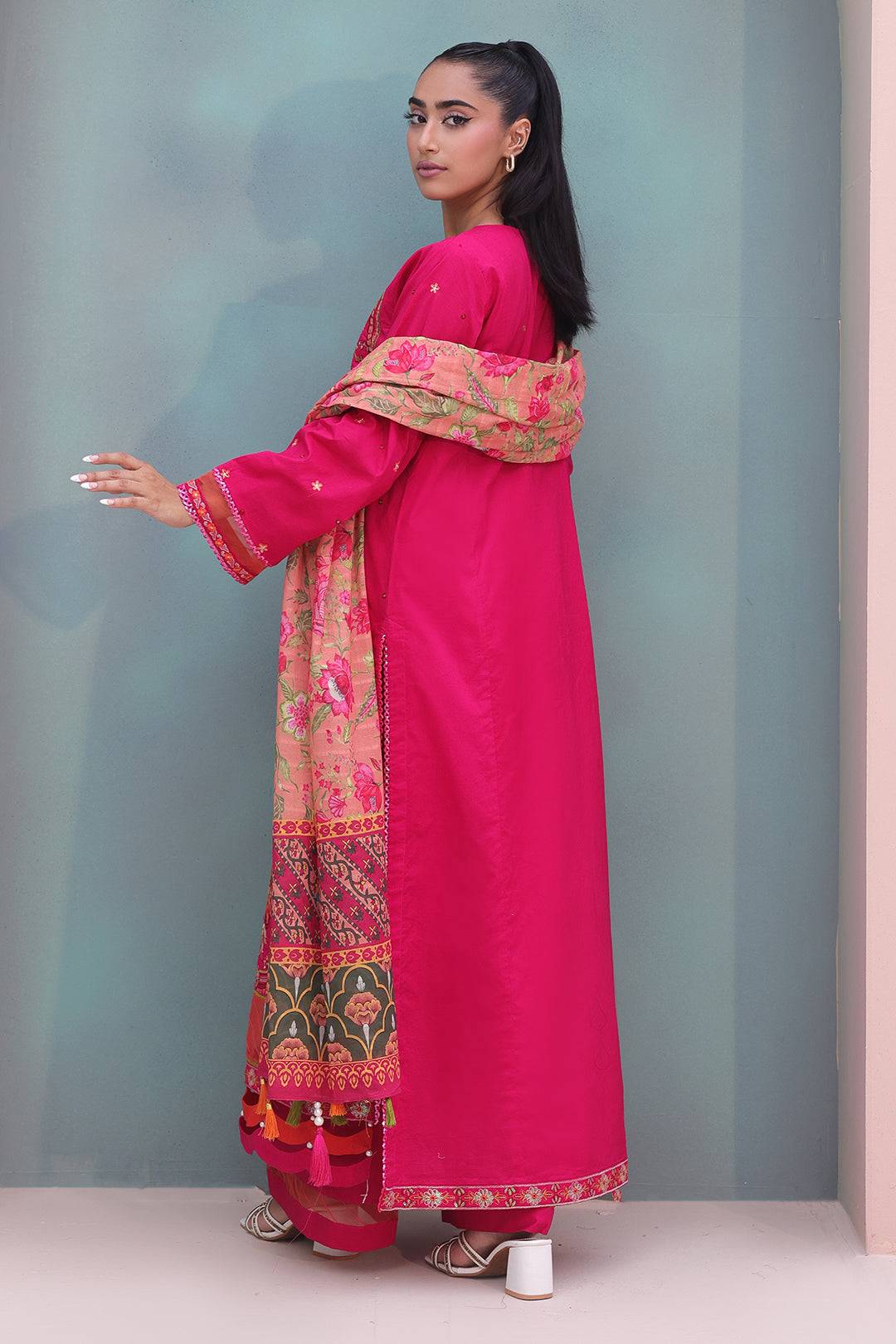 Zellbury | Unstitched 3 Piece Cambric | Embroidered Shirt Shalwar Dupatta - 0151 by Maria Faisal - Registered Vendor of : Zellbury Women - type : Signature Unstitched - 100% original wedding dresses