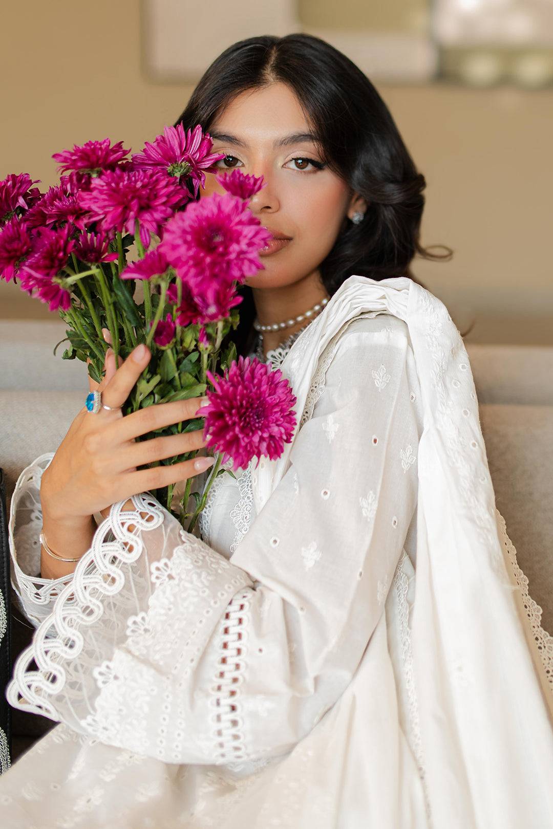 Zellbury | Unstitched 3 Piece Chikankari | Embroidered Shirt Shalwar Dupatta - 0704 by Maria Faisal - Registered Vendor of : Zellbury Women - type : Signature Unstitched - 100% original wedding dresses