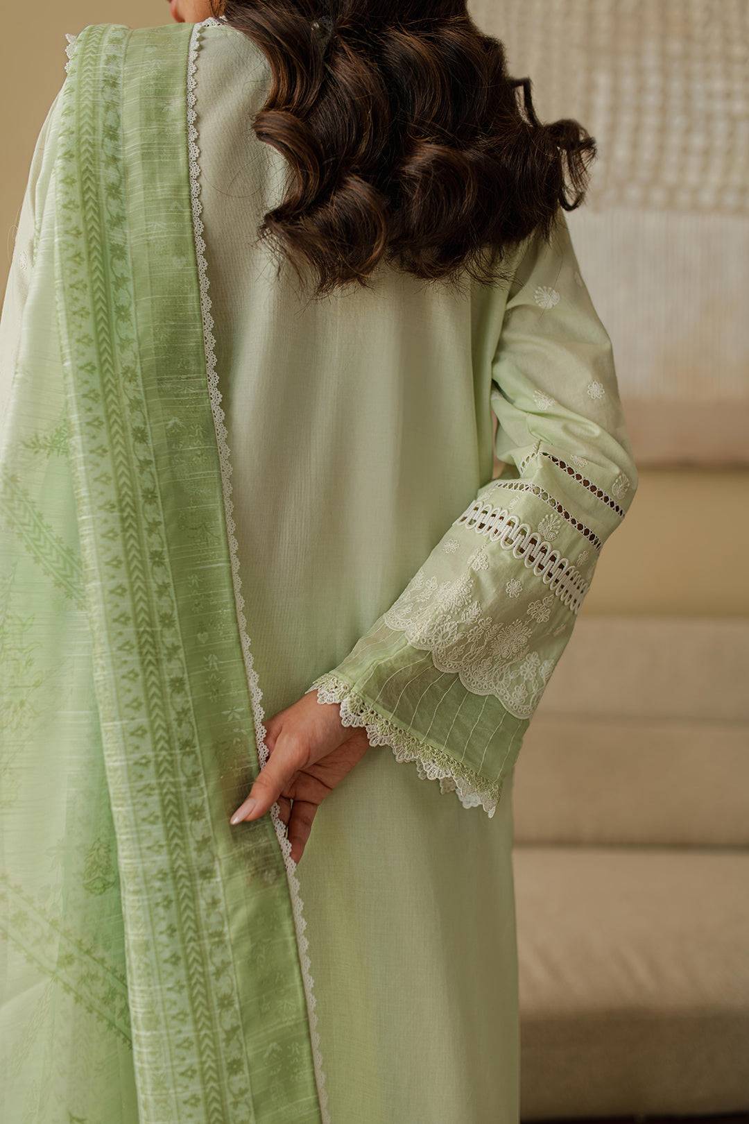 Zellbury | Unstitched 3 Piece Chikankari | Embroidered Shirt Shalwar Dupatta - 0706 by Maria Faisal - Registered Vendor of : Zellbury Women - type : Signature Unstitched - 100% original wedding dresses