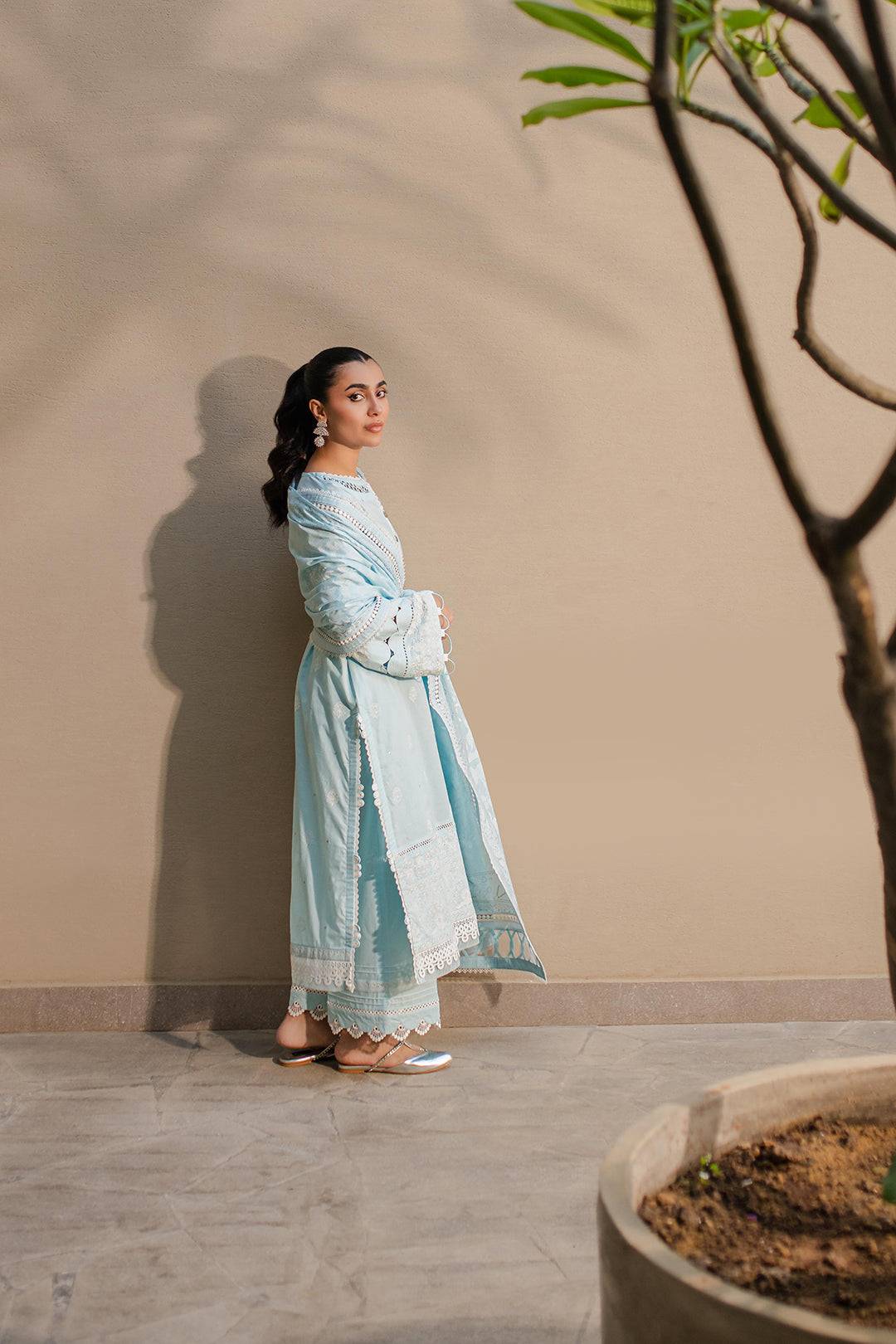 Zellbury | Unstitched 3 Piece Chikankari | Embroidered Shirt Shalwar Dupatta - 0709 by Maria Faisal - Registered Vendor of : Zellbury Women - type : Signature Unstitched - 100% original wedding dresses