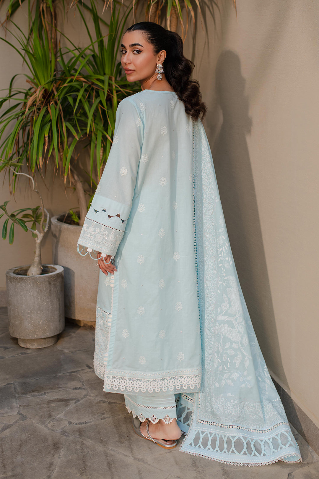 Zellbury | Unstitched 3 Piece Chikankari | Embroidered Shirt Shalwar Dupatta - 0709 by Maria Faisal - Registered Vendor of : Zellbury Women - type : Signature Unstitched - 100% original wedding dresses