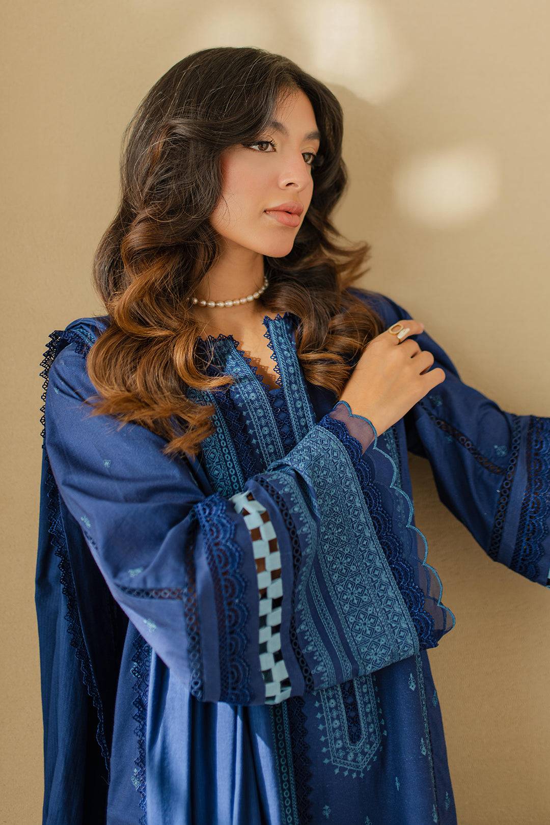 Zellbury | Unstitched 3 Piece Chikankari | Embroidered Shirt Shalwar Dupatta - 0711 by Maria Faisal - Registered Vendor of : Zellbury Women - type : Signature Unstitched - 100% original wedding dresses