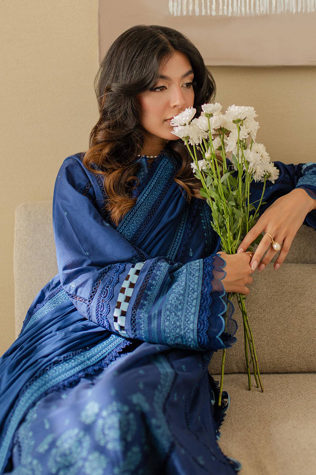 Zellbury | Unstitched 3 Piece Chikankari | Embroidered Shirt Shalwar Dupatta - 0711 by Maria Faisal - Registered Vendor of : Zellbury Women - type : Signature Unstitched - 100% original wedding dresses