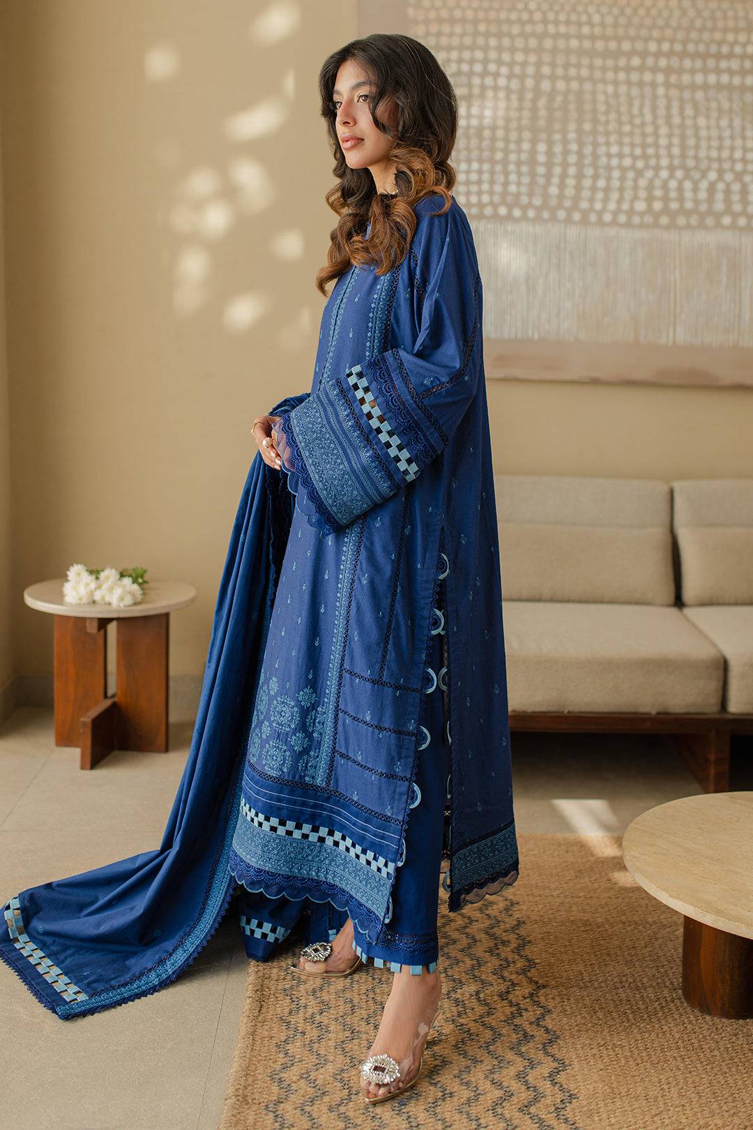 Zellbury | Unstitched 3 Piece Chikankari | Embroidered Shirt Shalwar Dupatta - 0711 by Maria Faisal - Registered Vendor of : Zellbury Women - type : Signature Unstitched - 100% original wedding dresses