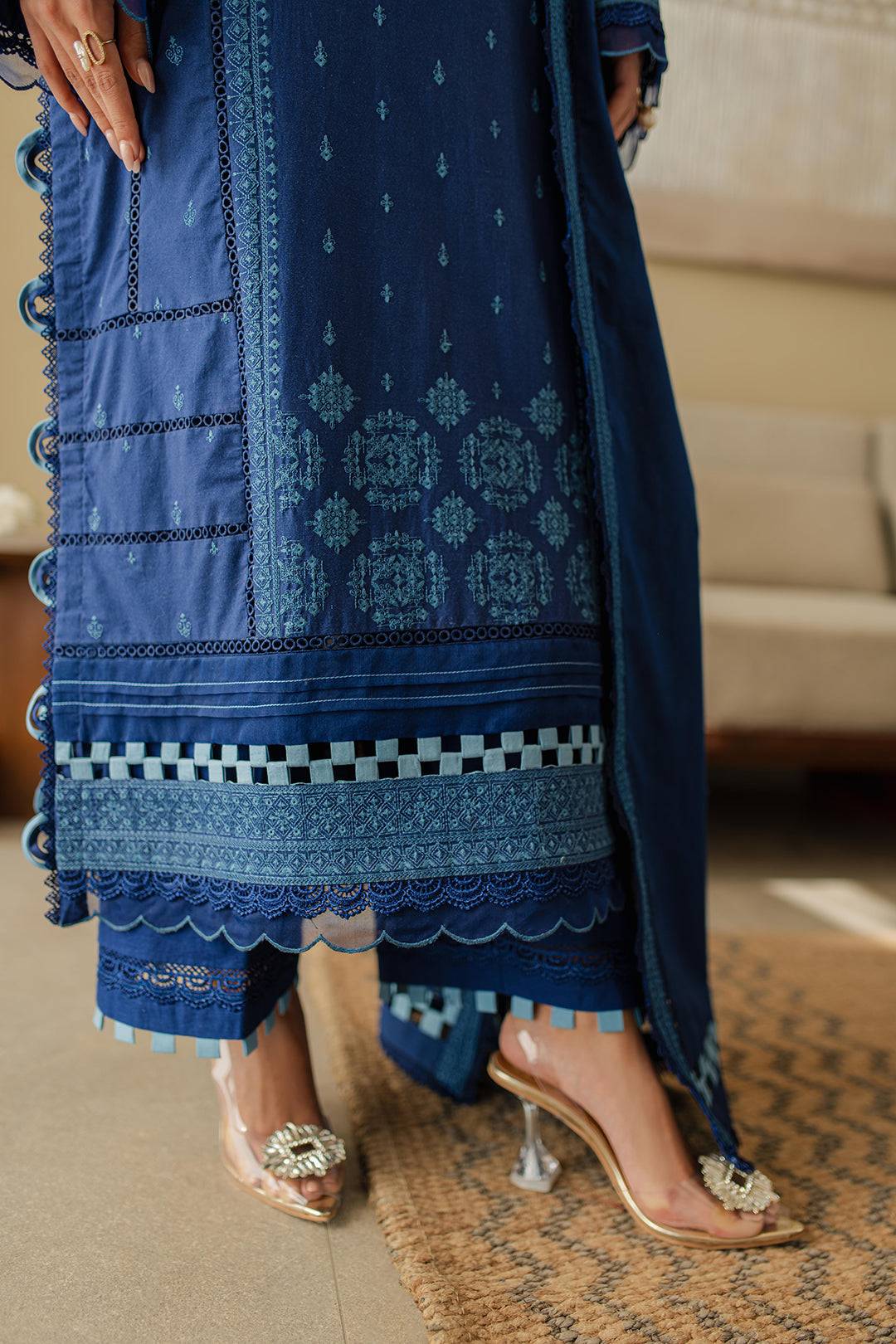 Zellbury | Unstitched 3 Piece Chikankari | Embroidered Shirt Shalwar Dupatta - 0711 by Maria Faisal - Registered Vendor of : Zellbury Women - type : Signature Unstitched - 100% original wedding dresses