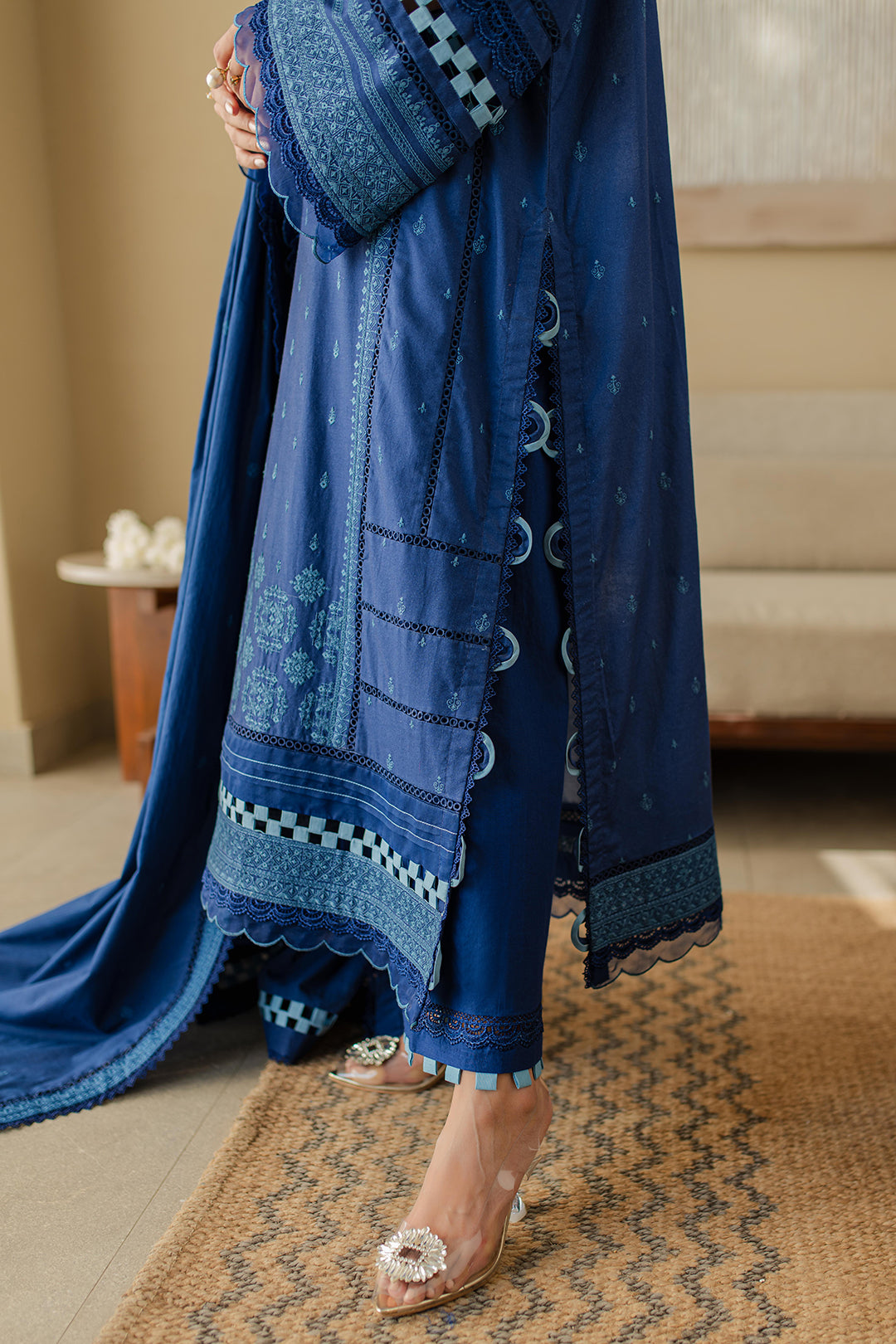 Zellbury | Unstitched 3 Piece Chikankari | Embroidered Shirt Shalwar Dupatta - 0711 by Maria Faisal - Registered Vendor of : Zellbury Women - type : Signature Unstitched - 100% original wedding dresses