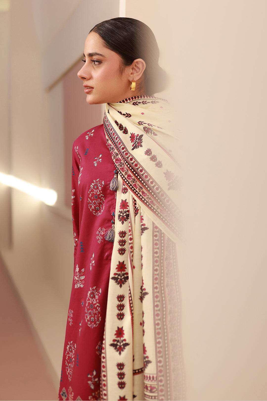 Zellbury | Unstitched 3 Piece Cambric | Shirt Shalwar Dupatta - 0625 by Maria Faisal - Registered Vendor of : Zellbury Women - type : Essential Unstitched - 100% original wedding dresses