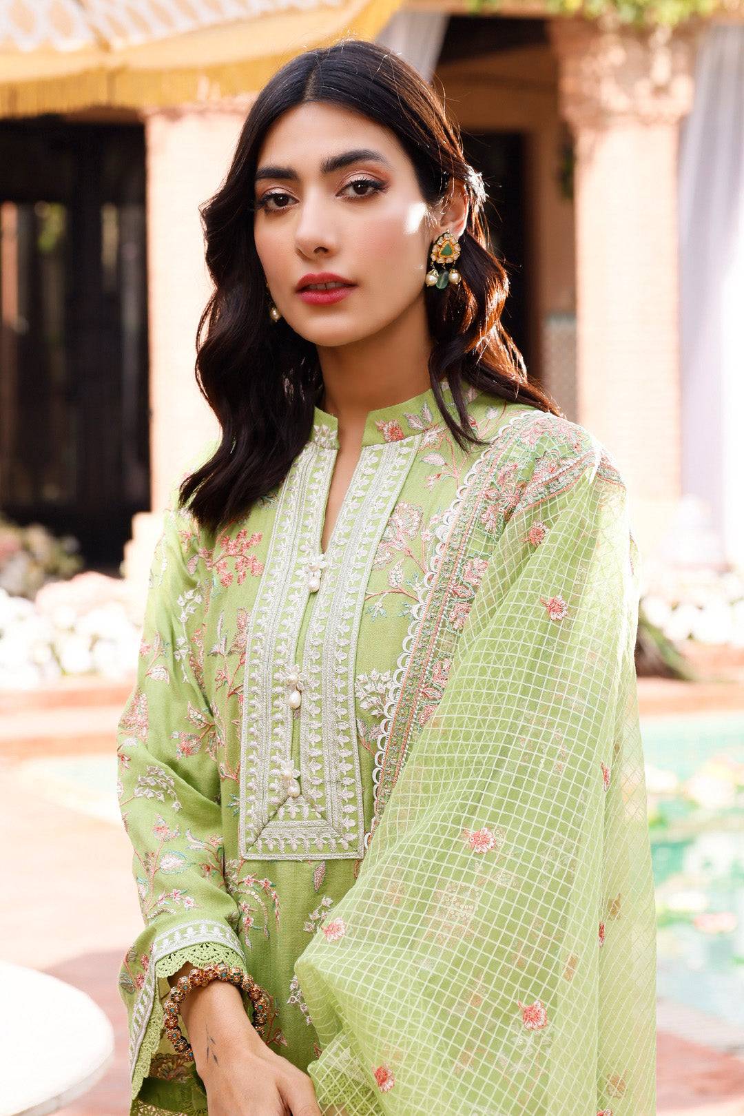 Zellbury | Unstitched 3 Piece Cotton | Embroidered Shirt Shalwar Dupatta - 0290 by Maria Faisal - Registered Vendor of : Zellbury Women - type : Luxury Unstitch - 100% original wedding dresses