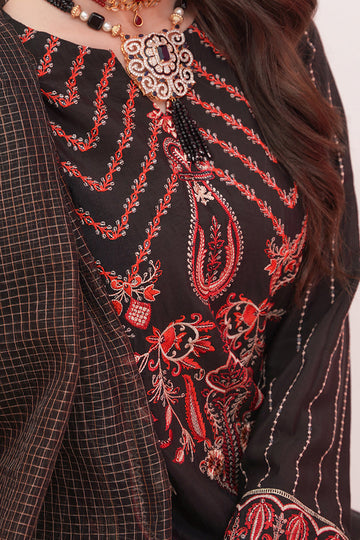 Zellbury | Unstitched 3 Piece Raw Silk | Embroidered Shirt Shalwar Dupatta - 0357 - Designer Dress with Intricate embroidery and embellishments. Shop elegent wedding dress at Maria Faisal.