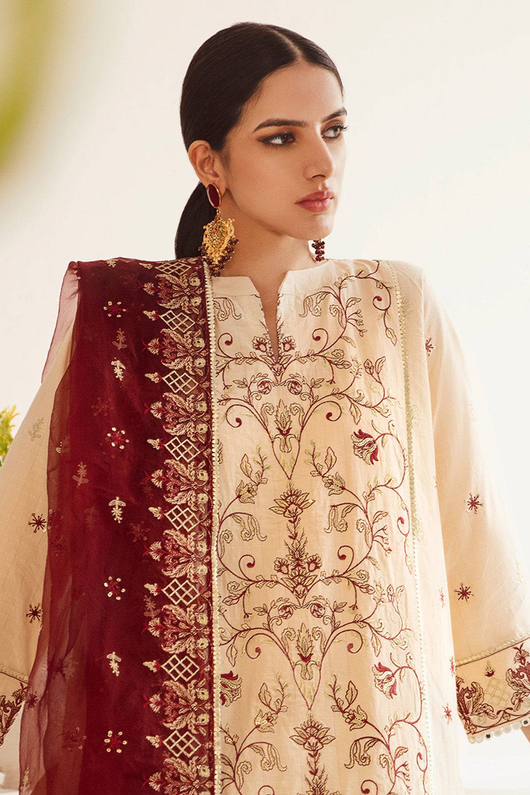 Zellbury | Unstitched 3 Piece Dobby | Embroidered Shirt Shalwar Dupatta - 0301 by Maria Faisal - Registered Vendor of : Zellbury Women - type : Luxury Unstitch - 100% original wedding dresses