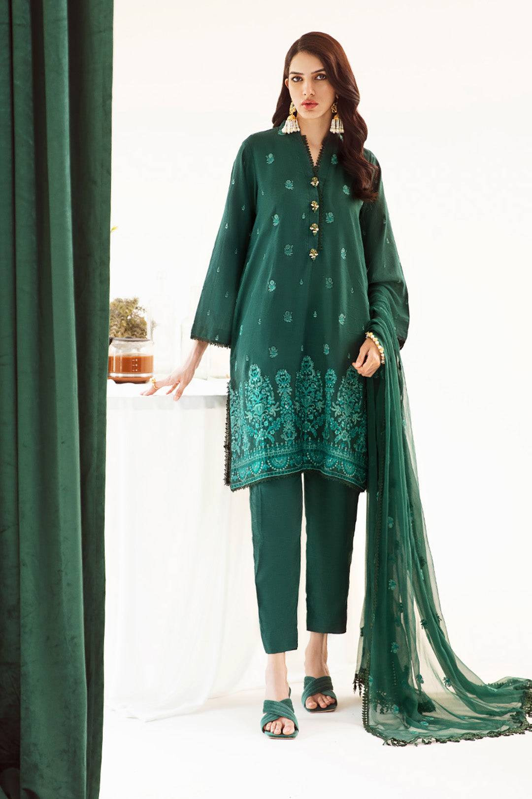 Zellbury | Unstitched 3 Piece Khaddar | Embroidered Shirt Shalwar Dupatta - 0302 by Maria Faisal - Registered Vendor of : Zellbury Women - type : Luxury Unstitch - 100% original wedding dresses