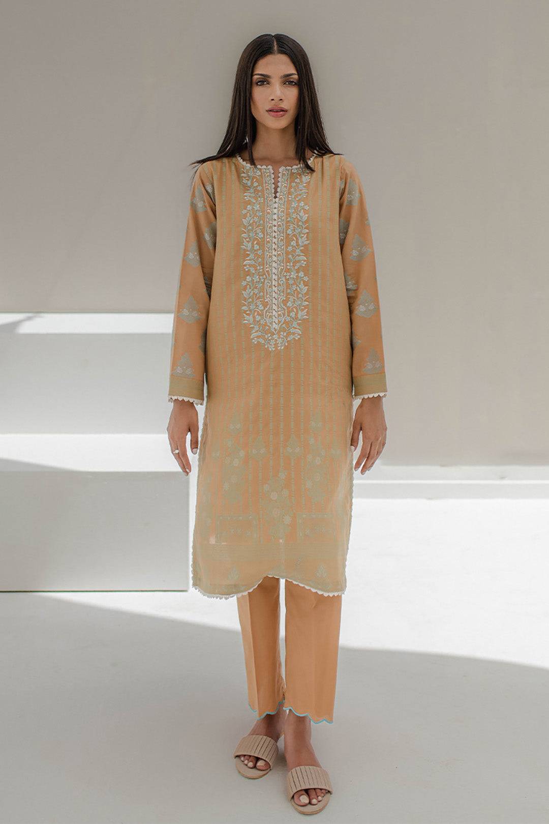 Zellbury | Unstitched 3 Piece Jacquard | Embroidered Shirt Shalwar - 0617 by Maria Faisal - Registered Vendor of : Zellbury Women - type : Signature Unstitched - 100% original wedding dresses