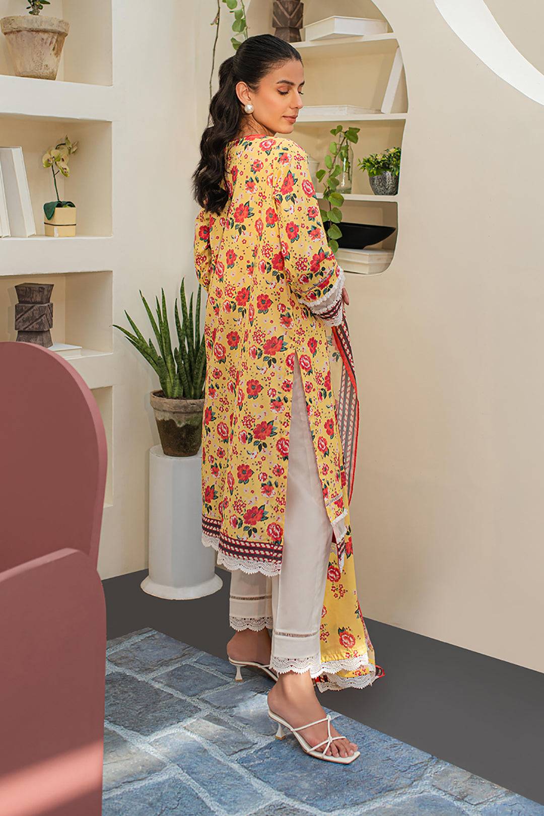 Zellbury | Unstitched 2 Piece Lawn | Embroidered Shirt Dupatta - 1168 by Maria Faisal - Registered Vendor of : Zellbury Women - type : Essential Unstitched - 100% original wedding dresses