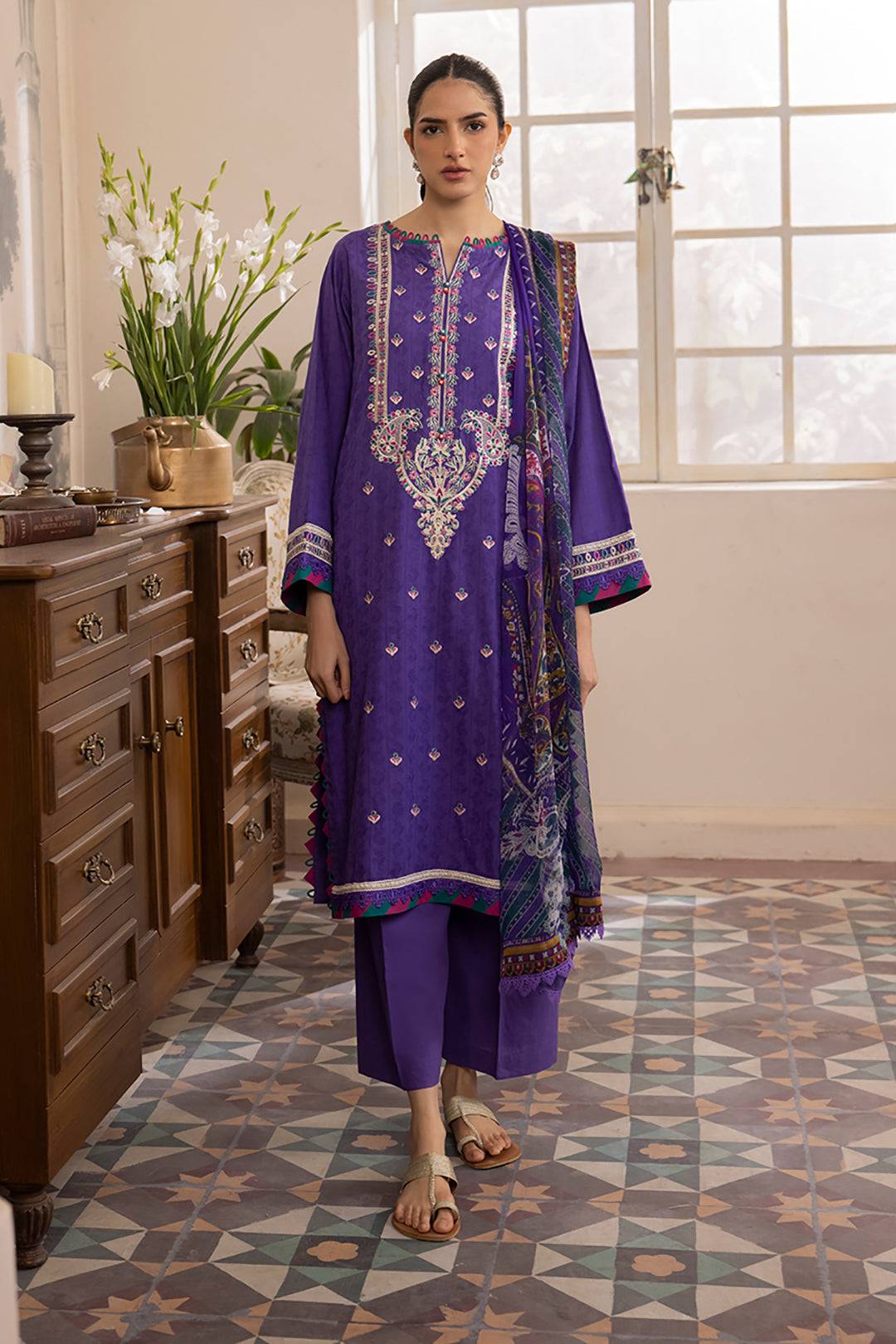 Zellbury | Unstitched 3 Piece Jacquard | Embroidered Shirt Shalwar Dupatta - 1113 by Maria Faisal - Registered Vendor of : Zellbury Women - type : Essential Unstitched - 100% original wedding dresses