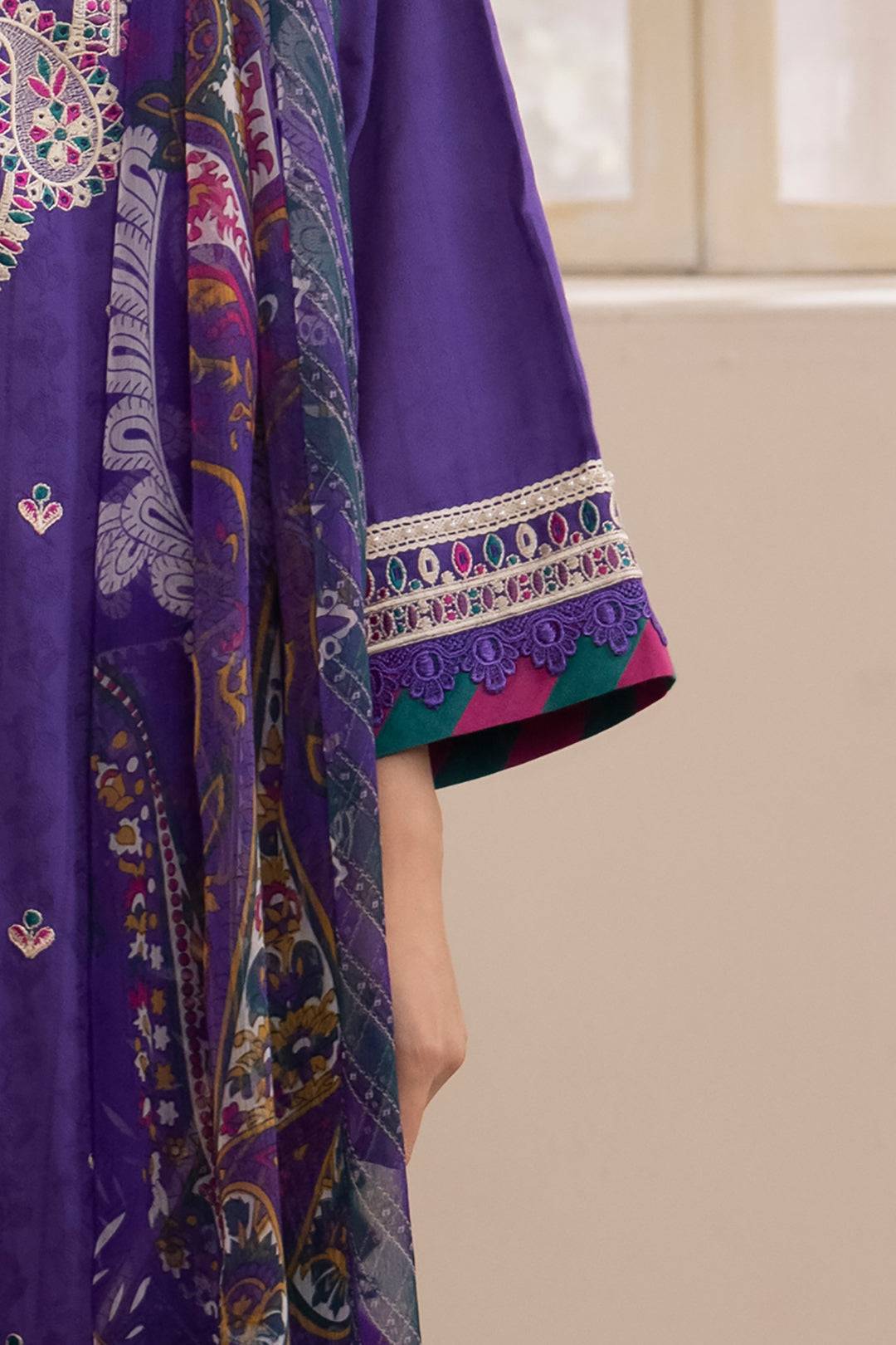 Zellbury | Unstitched 3 Piece Jacquard | Embroidered Shirt Shalwar Dupatta - 1113 by Maria Faisal - Registered Vendor of : Zellbury Women - type : Essential Unstitched - 100% original wedding dresses