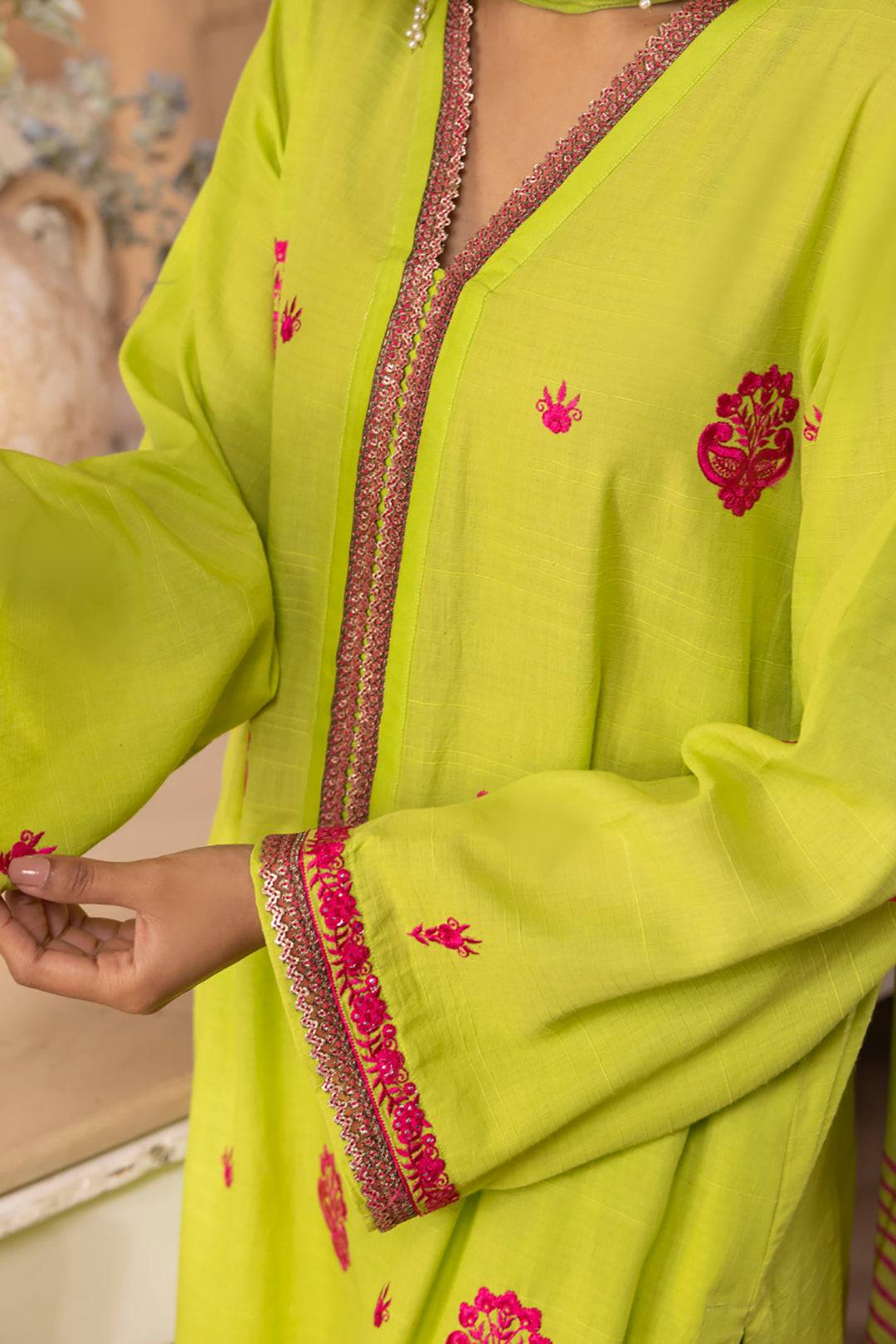 Zellbury | Unstitched 3 Piece Green | Embroidered Shirt Shalwar Dupatta - 1131 by Maria Faisal - Registered Vendor of : Zellbury Women - type : Signature Unstitched - 100% original wedding dresses