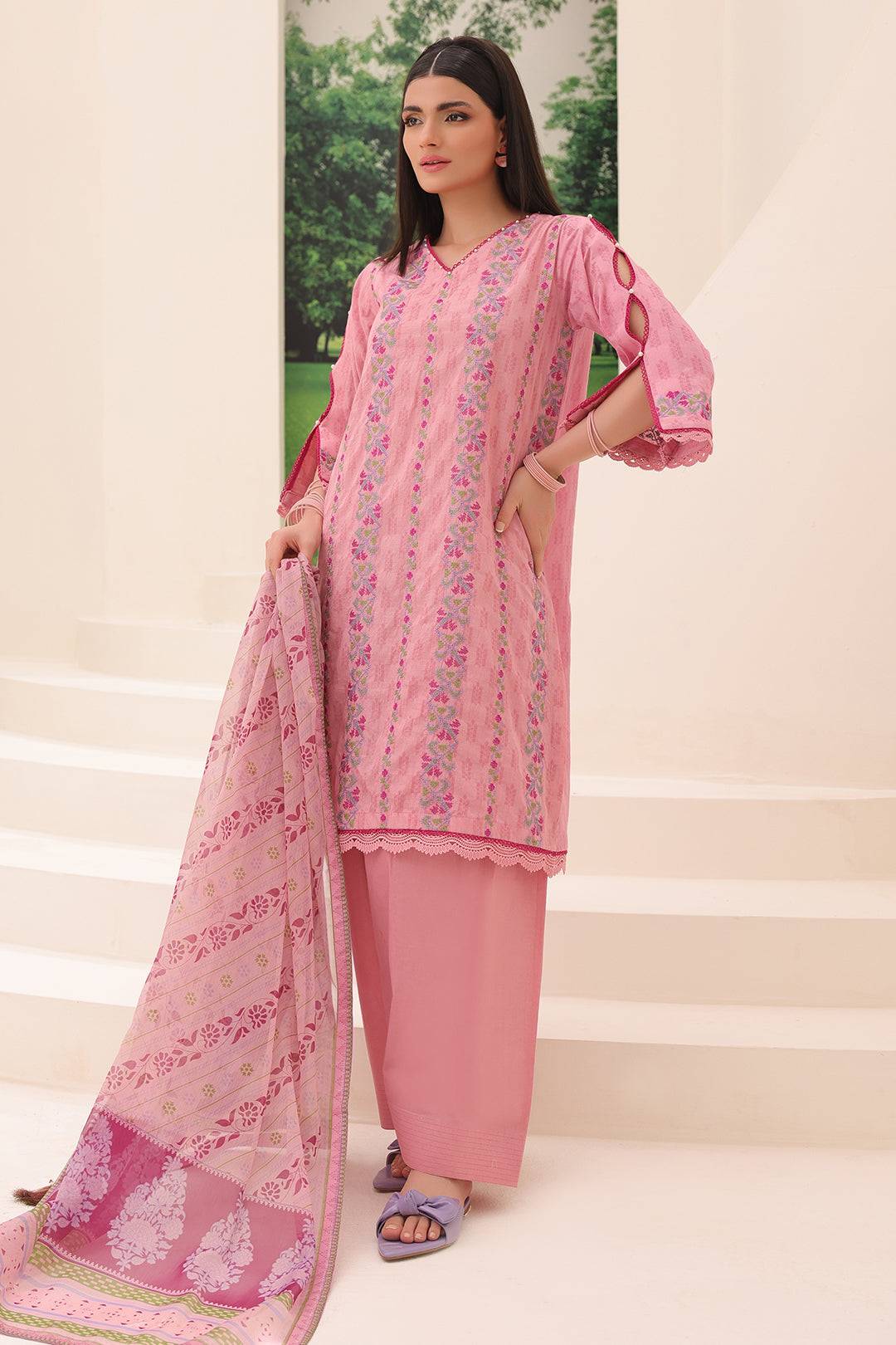 Zellbury | Unstitched 3 Piece Jacquard | Embroidered Shirt Shalwar Dupatta - 1765 by Maria Faisal - Registered Vendor of : Zellbury Women - type : Essential Unstitched - 100% original wedding dresses