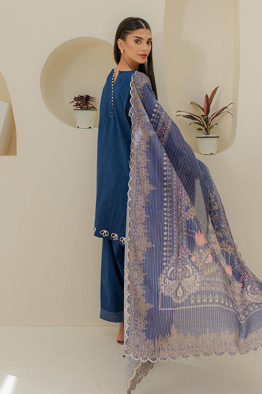 Zellbury | Unstitched 3 Piece Jacquard | Embroidered Shirt Shalwar Dupatta - 1767 by Maria Faisal - Registered Vendor of : Zellbury Women - type : Essential Unstitched - 100% original wedding dresses
