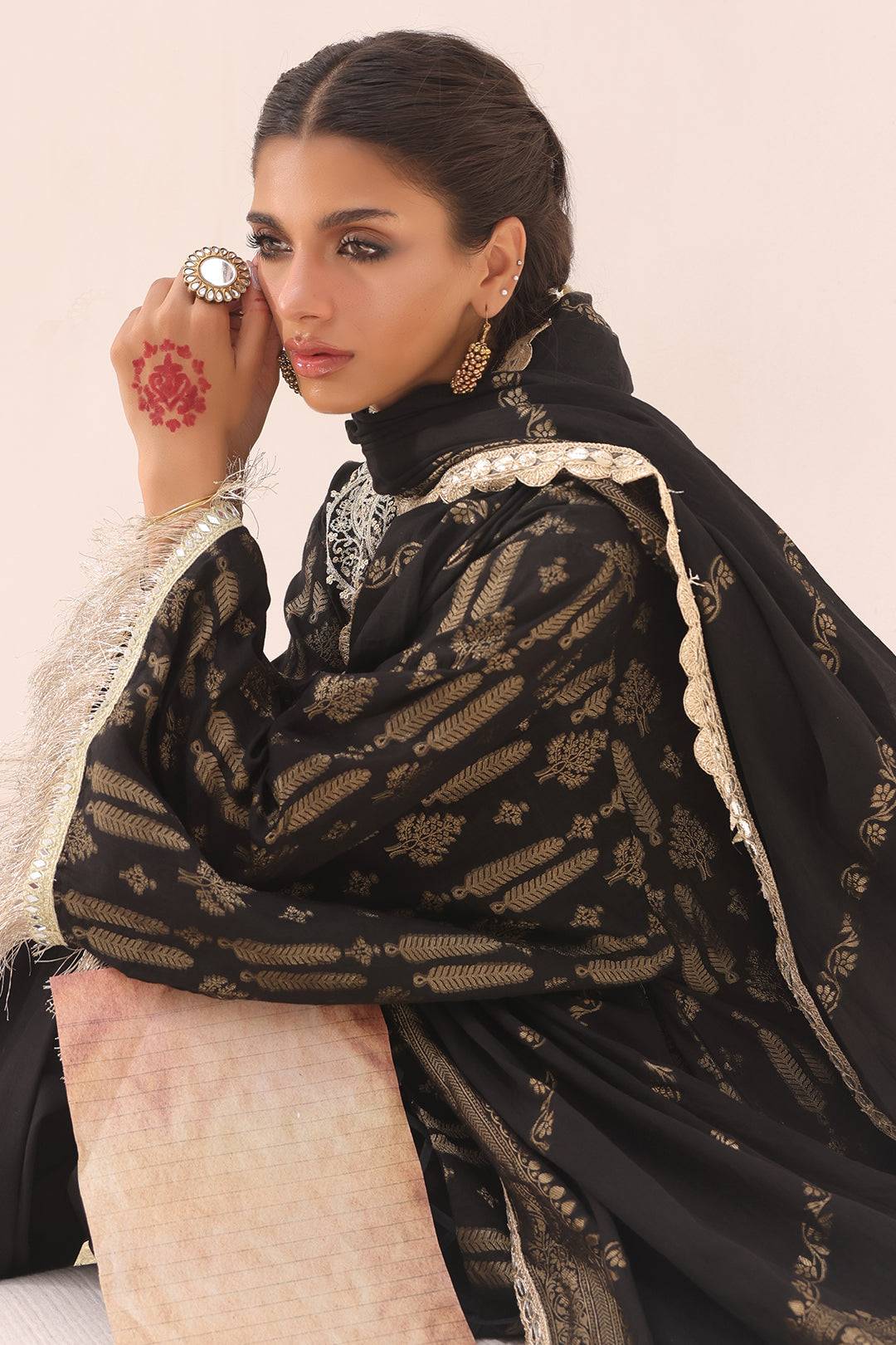 Zellbury | Unstitched 3 Piece Jacquard | Embroidered Shirt Shalwar Dupatta - 1799 by Maria Faisal - Registered Vendor of : Zellbury Women - type : Signature Unstitched - 100% original wedding dresses