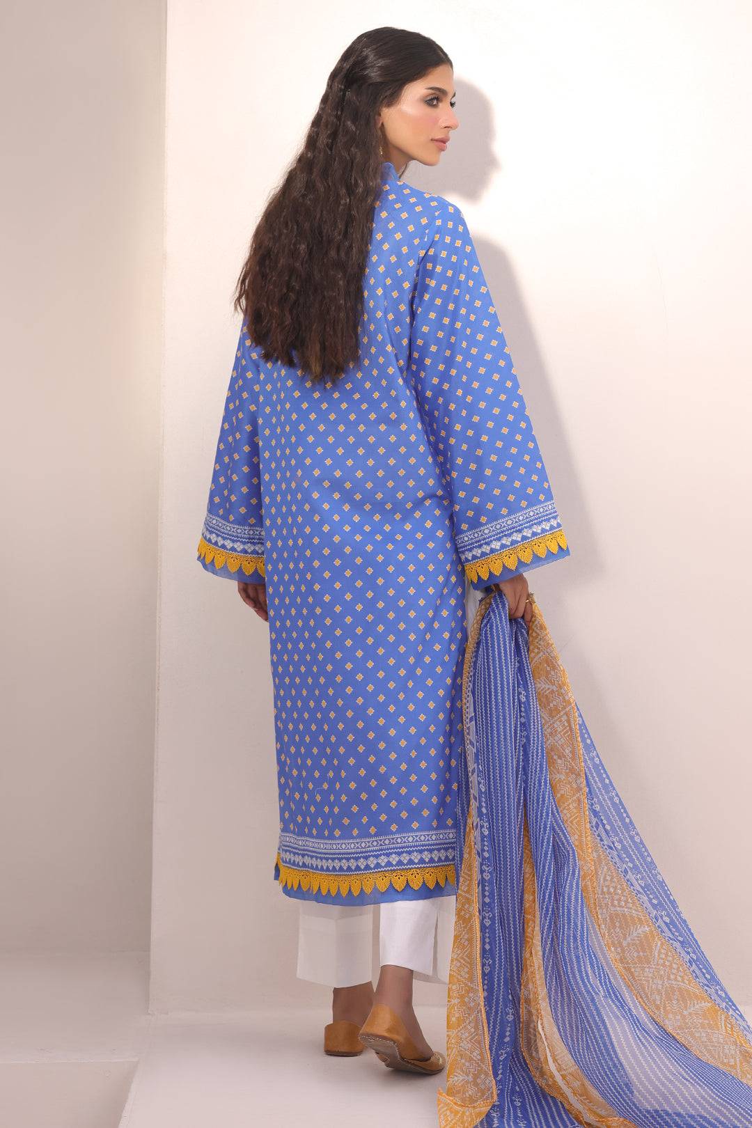 Zellbury | Unstitched 2 Piece Lawn | Shirt Dupatta - 1151 by Maria Faisal - Registered Vendor of : Zellbury Women - type : Essential Unstitched - 100% original wedding dresses