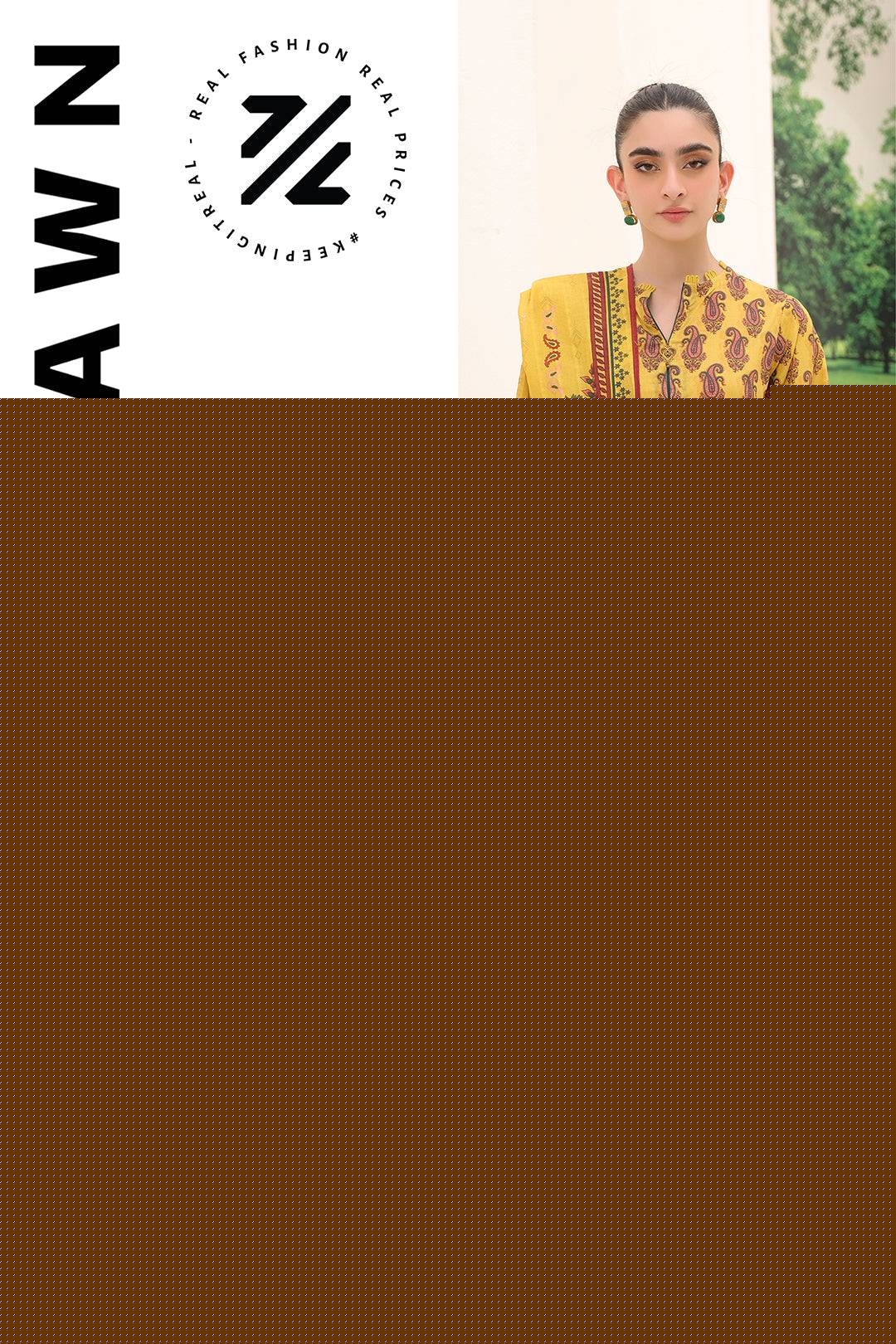 Zellbury | Unstitched 2 Piece Lawn | Shirt Dupatta - 1164 by Maria Faisal - Registered Vendor of : Zellbury Women - type : Essential Unstitched - 100% original wedding dresses
