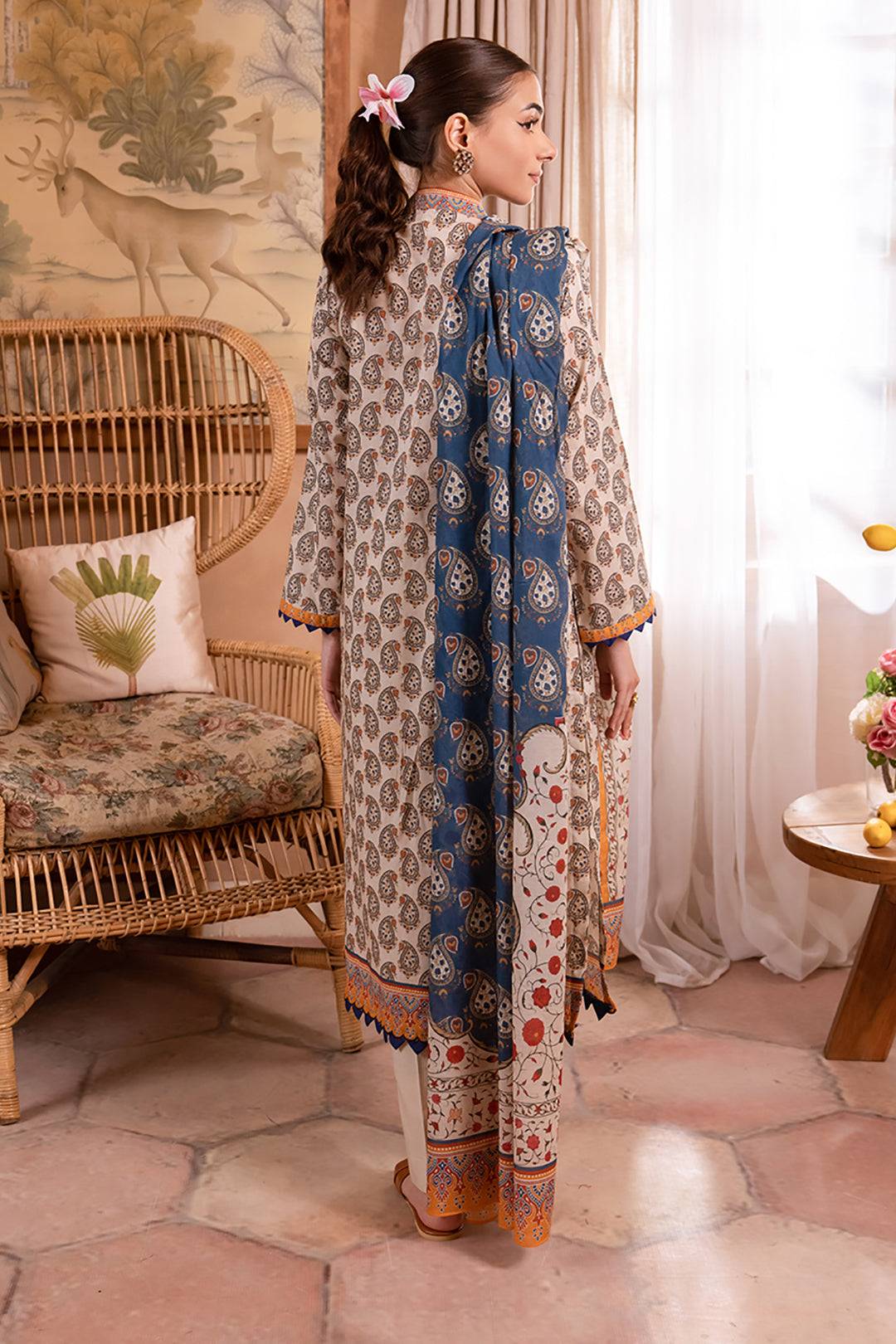 Zellbury | Unstitched 3 Piece Lawn | Shirt Shalwar Dupatta - 1067 by Maria Faisal - Registered Vendor of : Zellbury Women - type : Essential Unstitched - 100% original wedding dresses