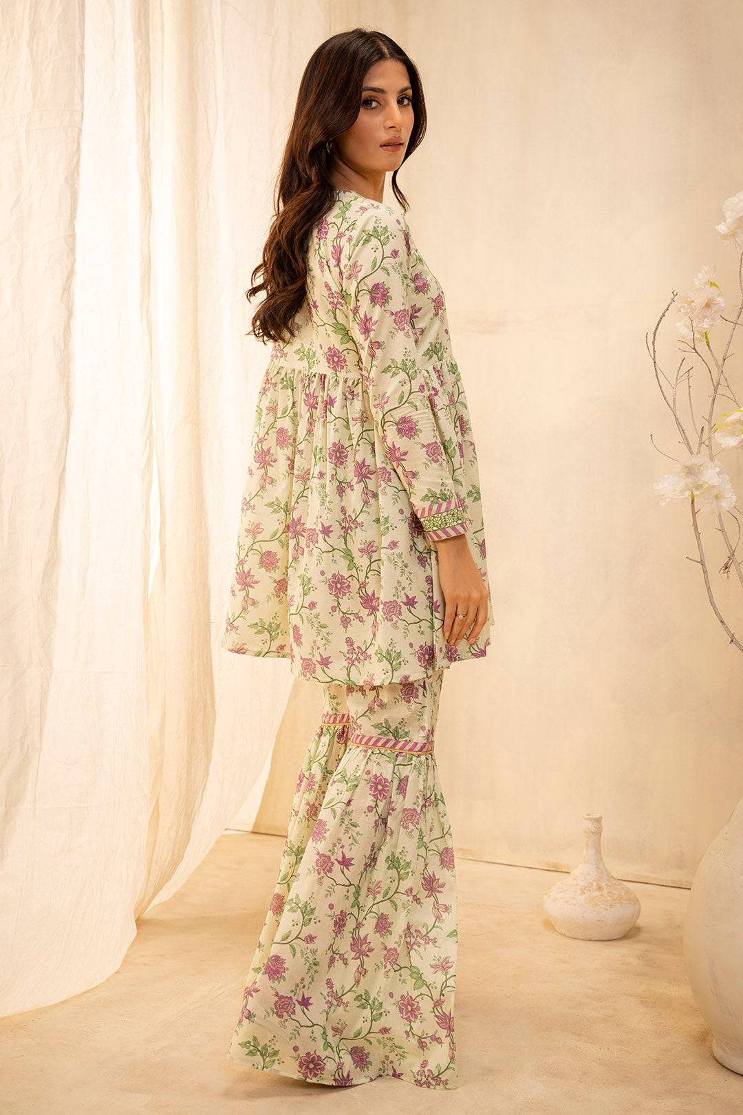 Zellbury | Unstitched 2 Piece Lawn | Shirt Shalwar - 0012 by Maria Faisal - Registered Vendor of : Zellbury Women - type : Essential Unstitched - 100% original wedding dresses