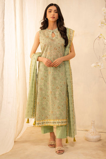 Zellbury | Unstitched 3 Piece Lawn | Shirt Shalwar Dupatta - 0027 - Designer Dress with Intricate embroidery and embellishments. Shop elegent wedding dress at Maria Faisal.