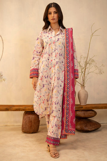 Zellbury | Unstitched 3 Piece Lawn | Shirt Shalwar Dupatta - 0054 - Designer Dress with Intricate embroidery and embellishments. Shop elegent wedding dress at Maria Faisal.
