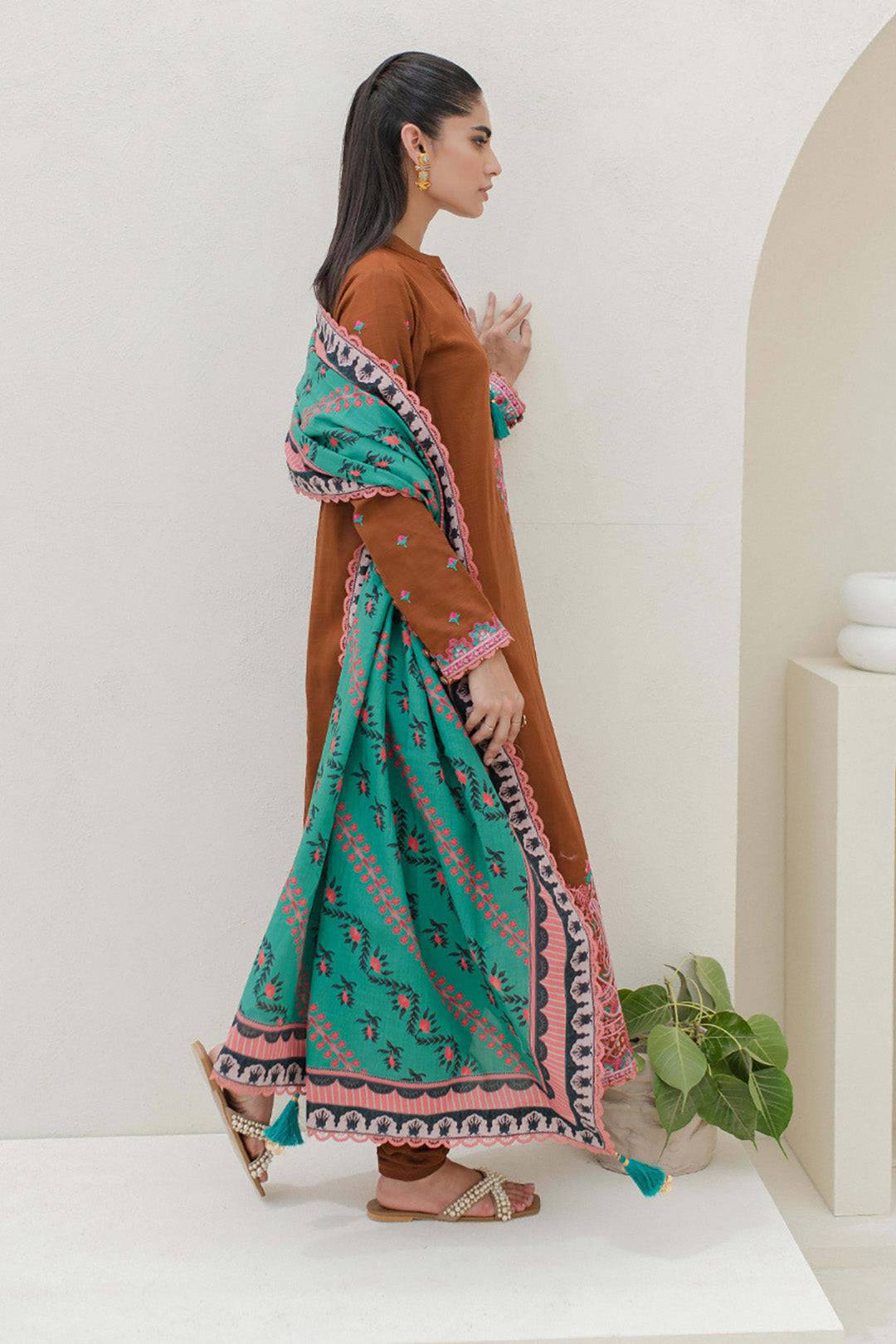 Zellbury | Unstitched 3 Piece Khaddar | Embroidered Shirt Shalwar Dupatta - 0705 by Maria Faisal - Registered Vendor of : Zellbury Women - type : Signature Unstitched - 100% original wedding dresses