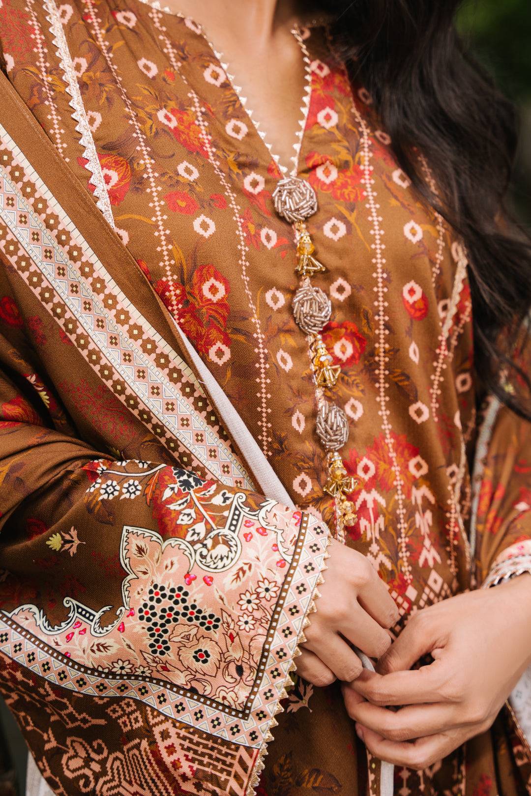 Zellbury | Unstitched 3 Piece Cotail | Shirt Shalwar Dupatta - 0217 by Maria Faisal - Registered Vendor of : Zellbury Women - type : Essential Unstitched - 100% original wedding dresses