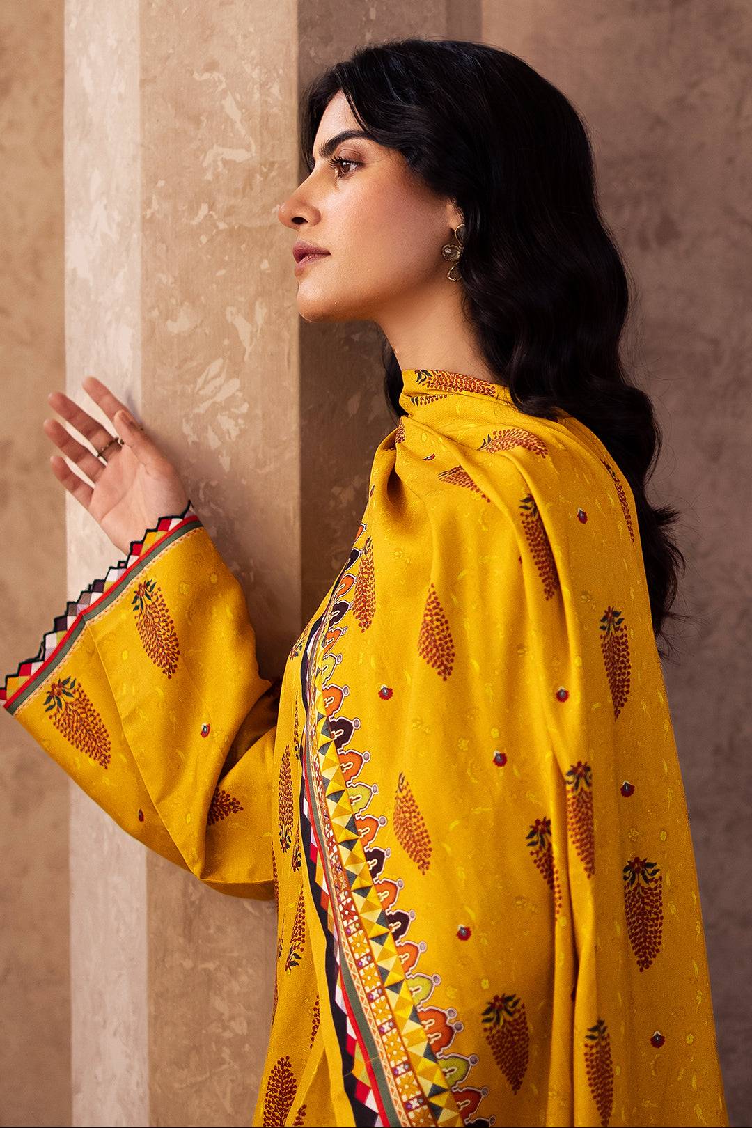 Zellbury | Unstitched 3 Piece Cotail | Shirt Shalwar Dupatta - 0218 by Maria Faisal - Registered Vendor of : Zellbury Women - type : Essential Unstitched - 100% original wedding dresses