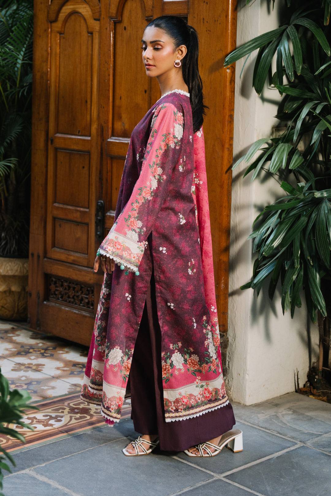 Zellbury | Unstitched 3 Piece Karandi | Shirt Shalwar Dupatta - 0301 by Maria Faisal - Registered Vendor of : Zellbury Women - type : Essential Unstitched - 100% original wedding dresses