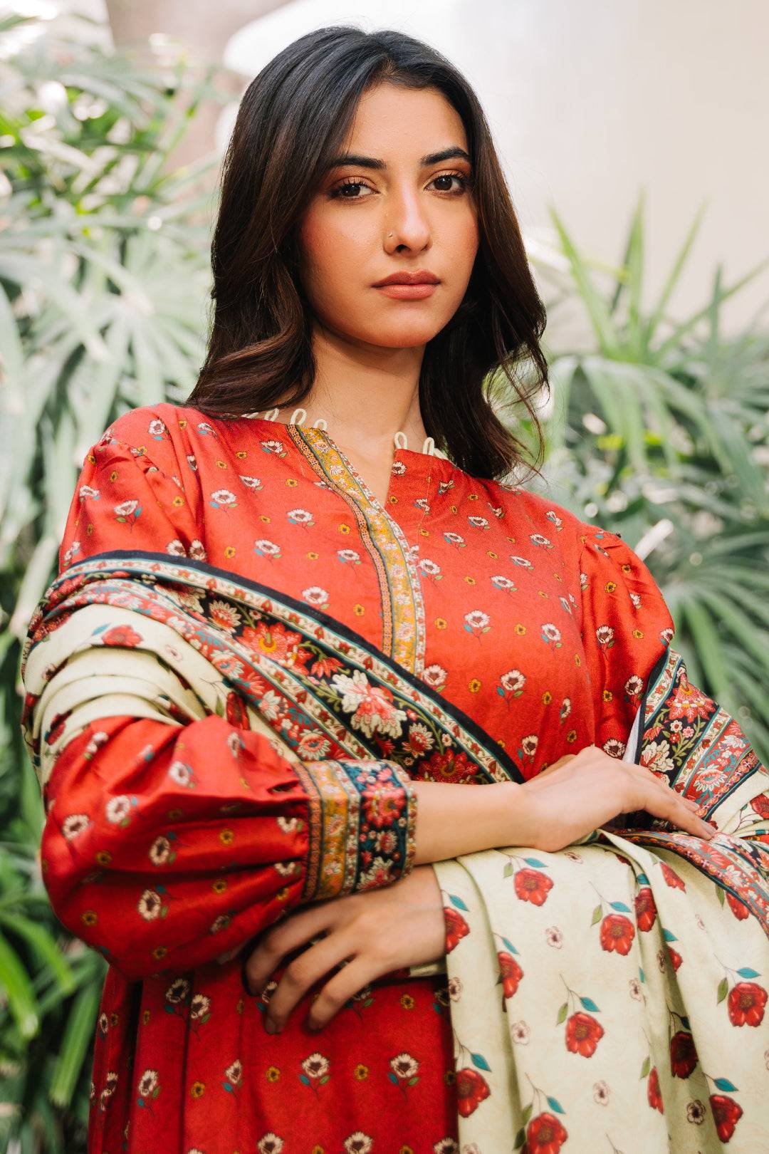 Zellbury | Unstitched 3 Piece Cotail | Shirt Shalwar Dupatta - 0307 by Maria Faisal - Registered Vendor of : Zellbury Women - type : Essential Unstitched - 100% original wedding dresses
