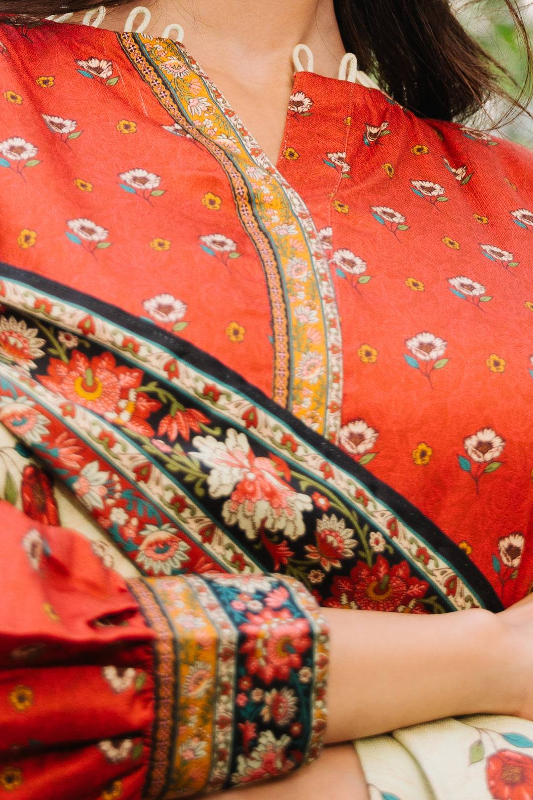 Zellbury | Unstitched 3 Piece Cotail | Shirt Shalwar Dupatta - 0307 by Maria Faisal - Registered Vendor of : Zellbury Women - type : Essential Unstitched - 100% original wedding dresses