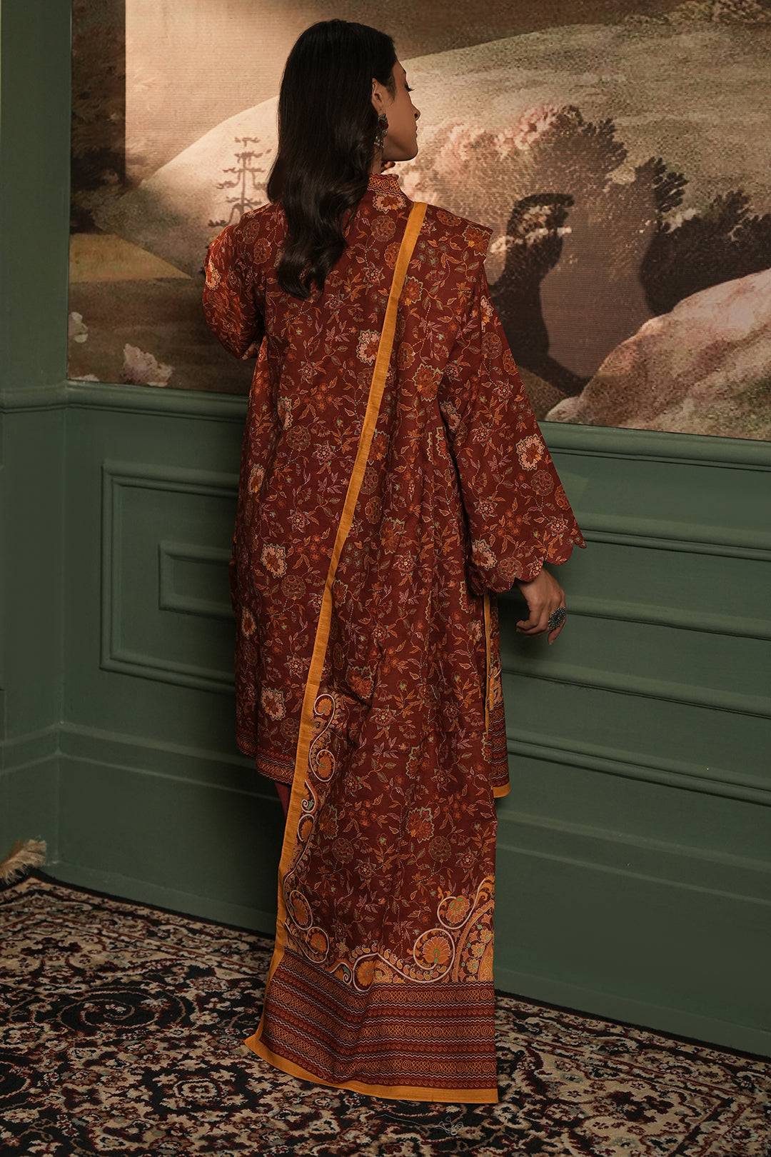 Zellbury | Unstitched 3 Piece Khaddar | Shirt Shalwar Dupatta - 0356 by Maria Faisal - Registered Vendor of : Zellbury Women - type : Essential Unstitched - 100% original wedding dresses