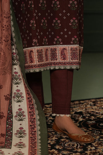 Zellbury | Unstitched 3 Piece Khaddar | Shirt Shalwar Dupatta - 0373 - Designer Dress with Intricate embroidery and embellishments. Shop elegent wedding dress at Maria Faisal.