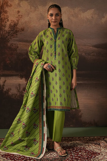 Zellbury | Unstitched 3 Piece Khaddar | Shirt Shalwar Dupatta - 0388 - Designer Dress with Intricate embroidery and embellishments. Shop elegent wedding dress at Maria Faisal.