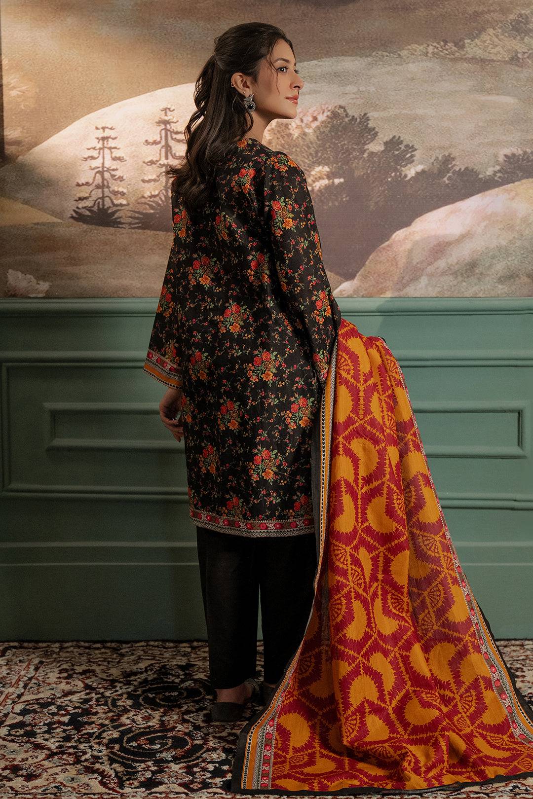 Zellbury | Unstitched 3 Piece Khaddar | Shirt Shalwar Dupatta - 0447 by Maria Faisal - Registered Vendor of : Zellbury Women - type : Essential Unstitched - 100% original wedding dresses