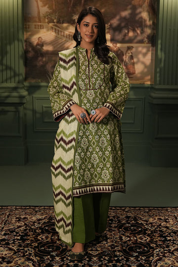 Zellbury | Unstitched 3 Piece Khaddar | Shirt Shalwar Dupatta - 0463 - Designer Dress with Intricate embroidery and embellishments. Shop elegent wedding dress at Maria Faisal.