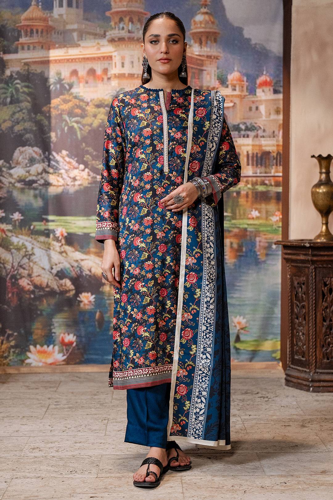 Zellbury | Unstitched 3 Piece Cotail | Shirt Shalwar Dupatta - 0470 by Maria Faisal - Registered Vendor of : Zellbury Women - type : Essential Unstitched - 100% original wedding dresses